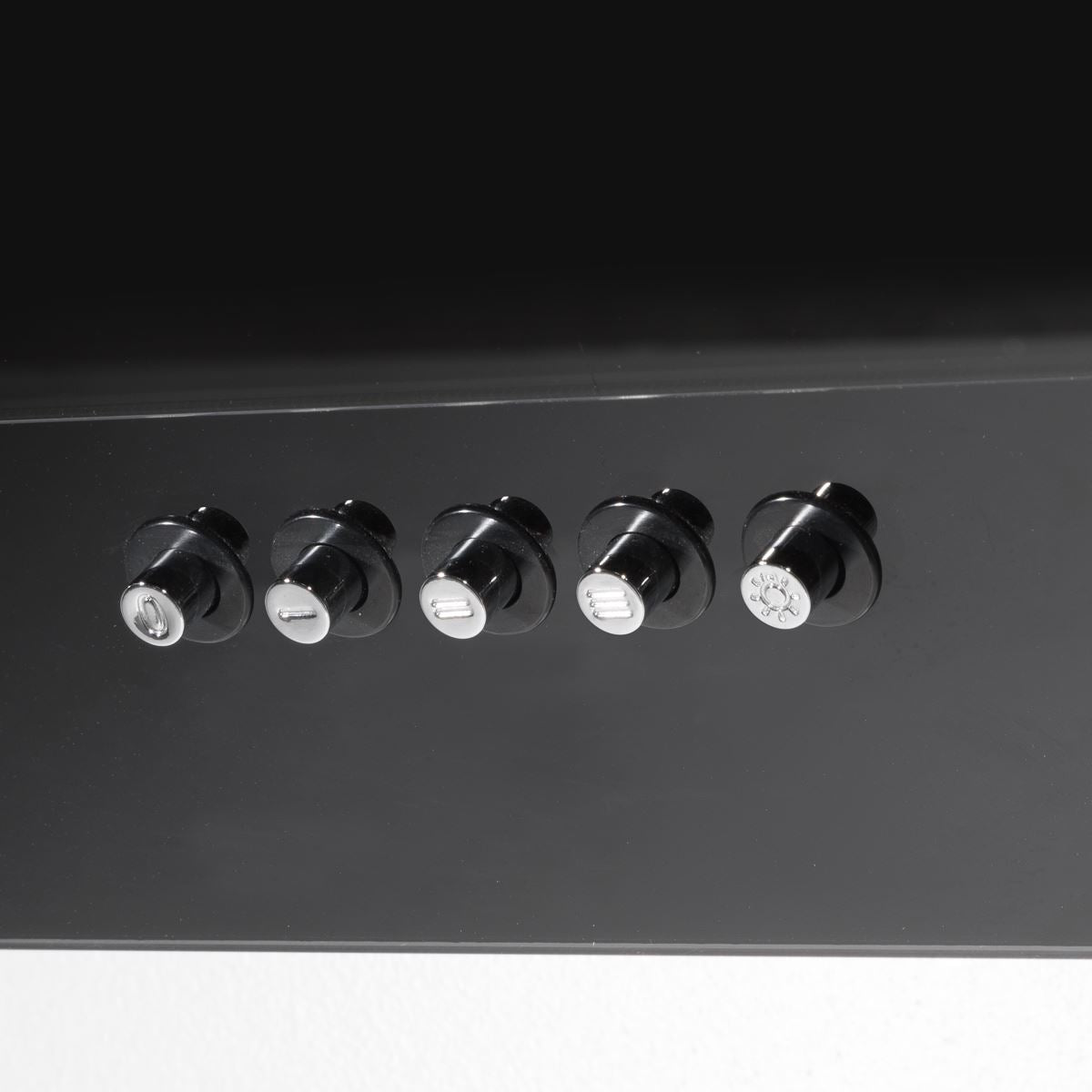 Baridi Angled Chimney Cooker Hood with Carbon Filters & LED Lamp 90cm, Energy Class A - Black Glass  White Rose Tools