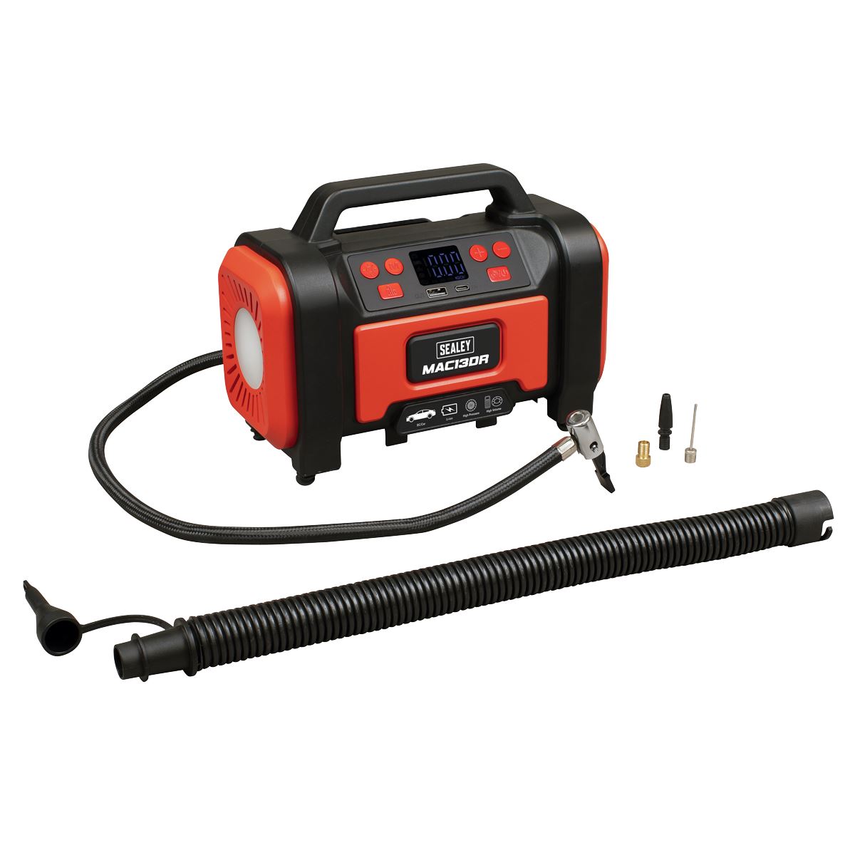 Sealey Rechargeable Tyre Inflator & High Volume Air Pump 12V