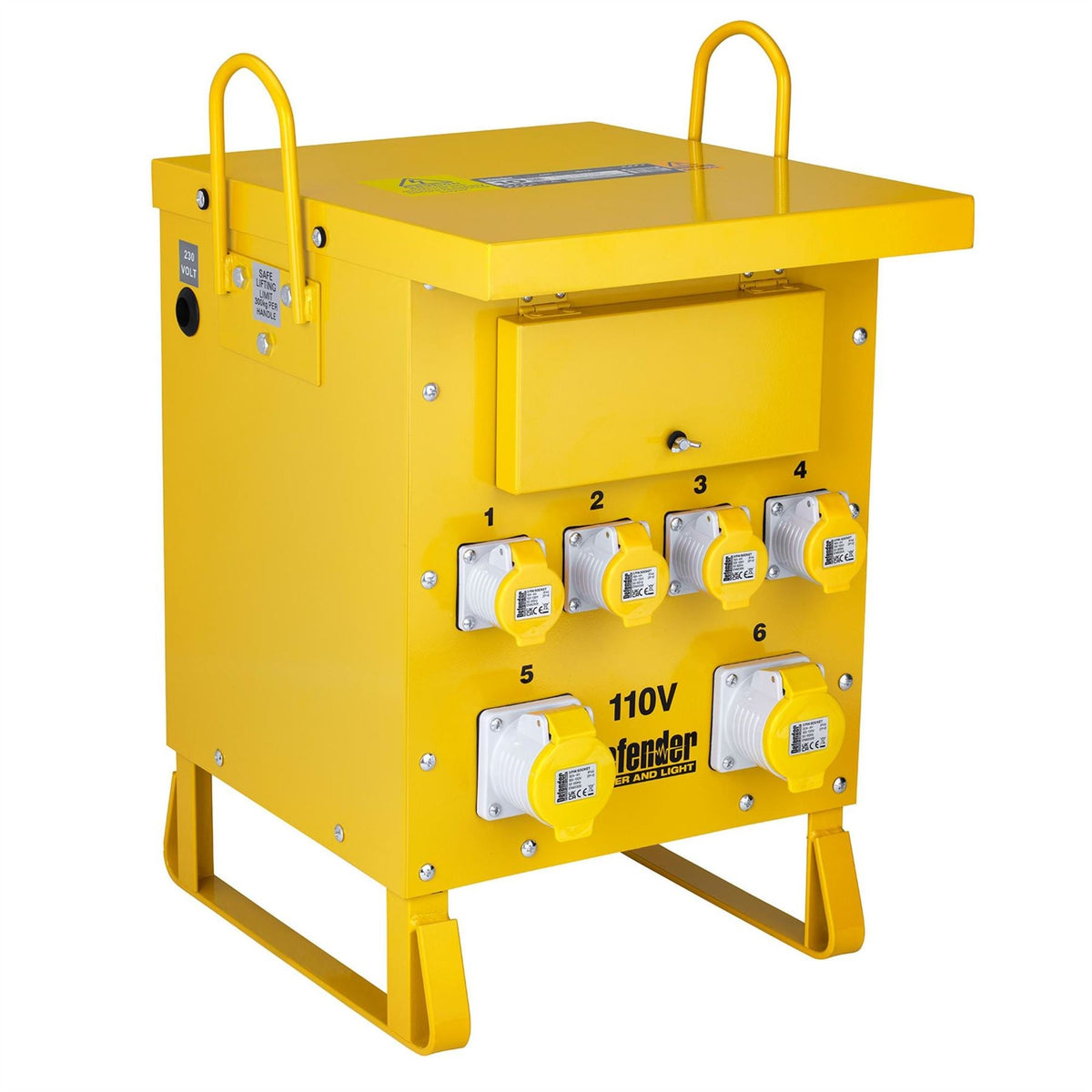 Defender ZE210022 10kVA Single Phase Transformer 16A / 32A 34959  White Rose Tools
