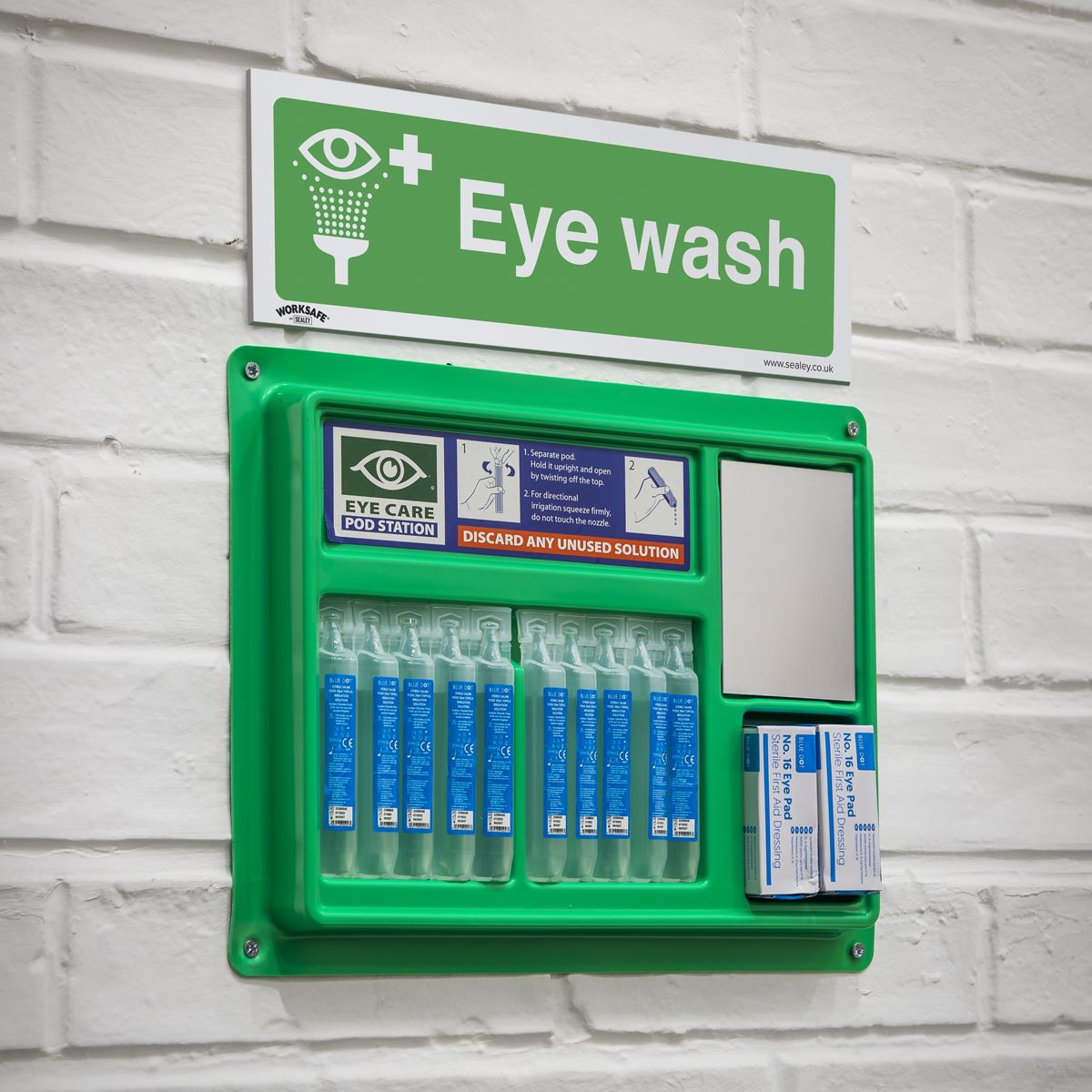 Worksafe by Sealey Safe Conditions Safety Sign - Eye Wash - Rigid Plastic