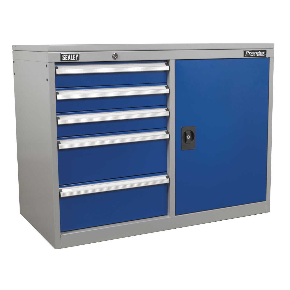 Sealey Premier Industrial Industrial Cabinet/Workstation 5 Drawer & 1 Shelf Locker