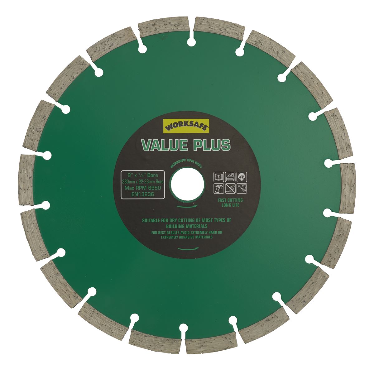 Worksafe by Sealey Value Plus Diamond Blade Ø230 x 22mm