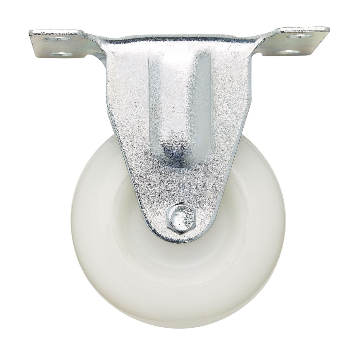 Draper Fixed Plate Fixing Nylon Wheel 75mm Diameter S.W.L. 100kg 65502  White Rose Tools