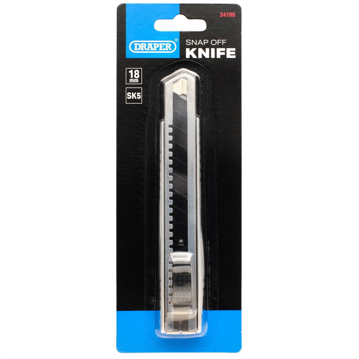 Draper Retractable Metal Snap-off Knife 18mm 24198  White Rose Tools