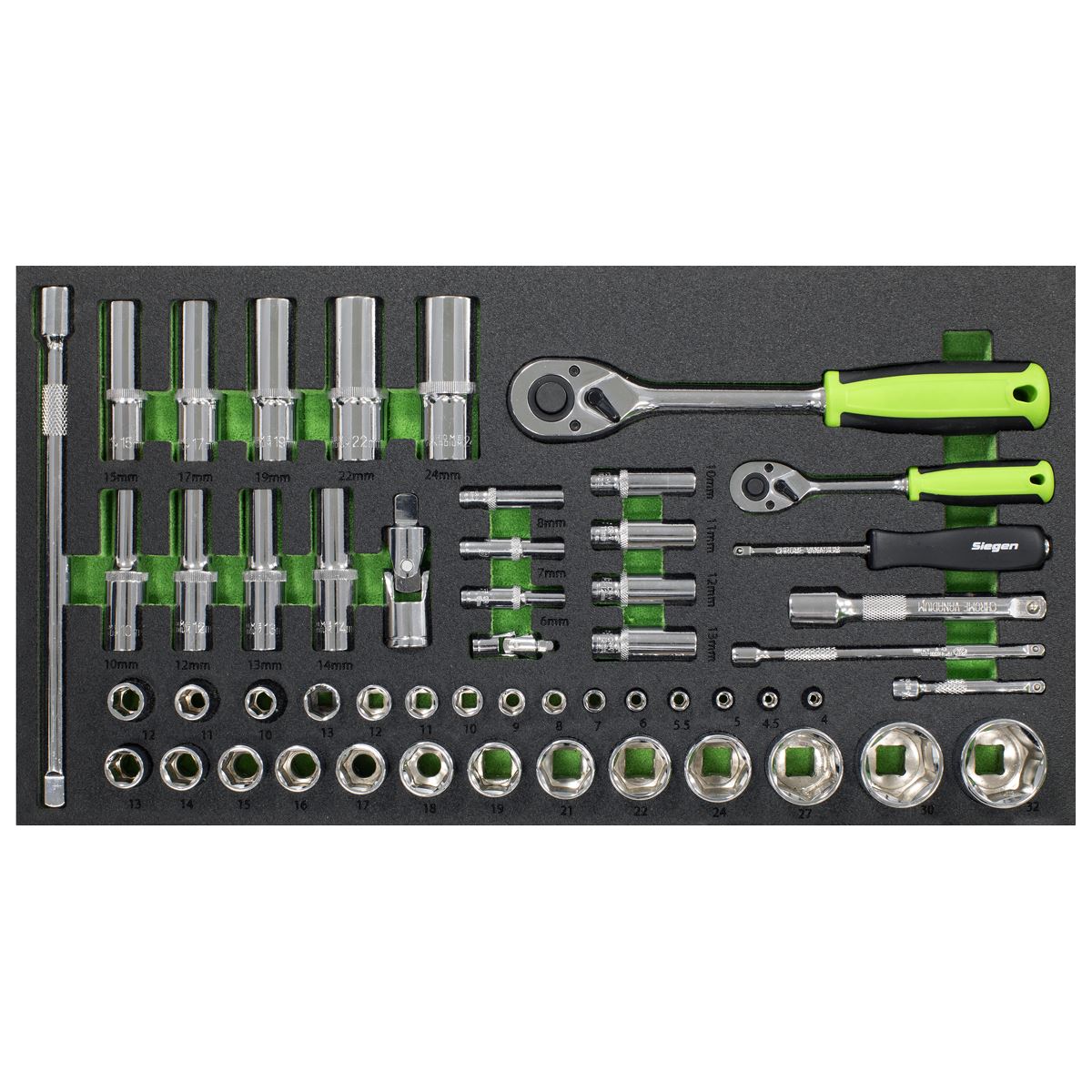 Siegen by Sealey Top Chest & Rollcab Combination 6 Drawer with Tool Kit 247pc  White Rose Tools
