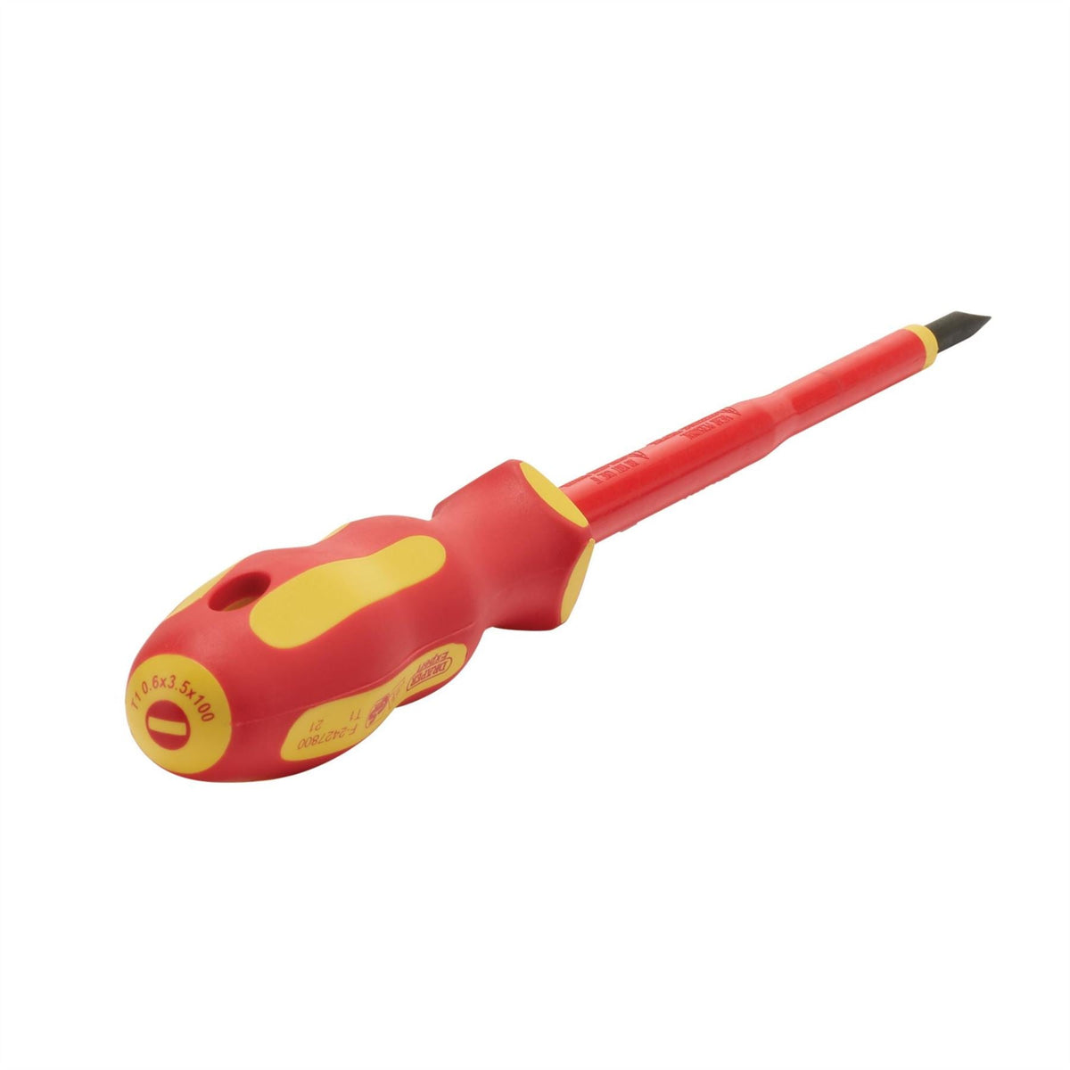 Draper XP1000 VDE Plain Slot Screwdriver 3.5 x 100mm 64413  White Rose Tools