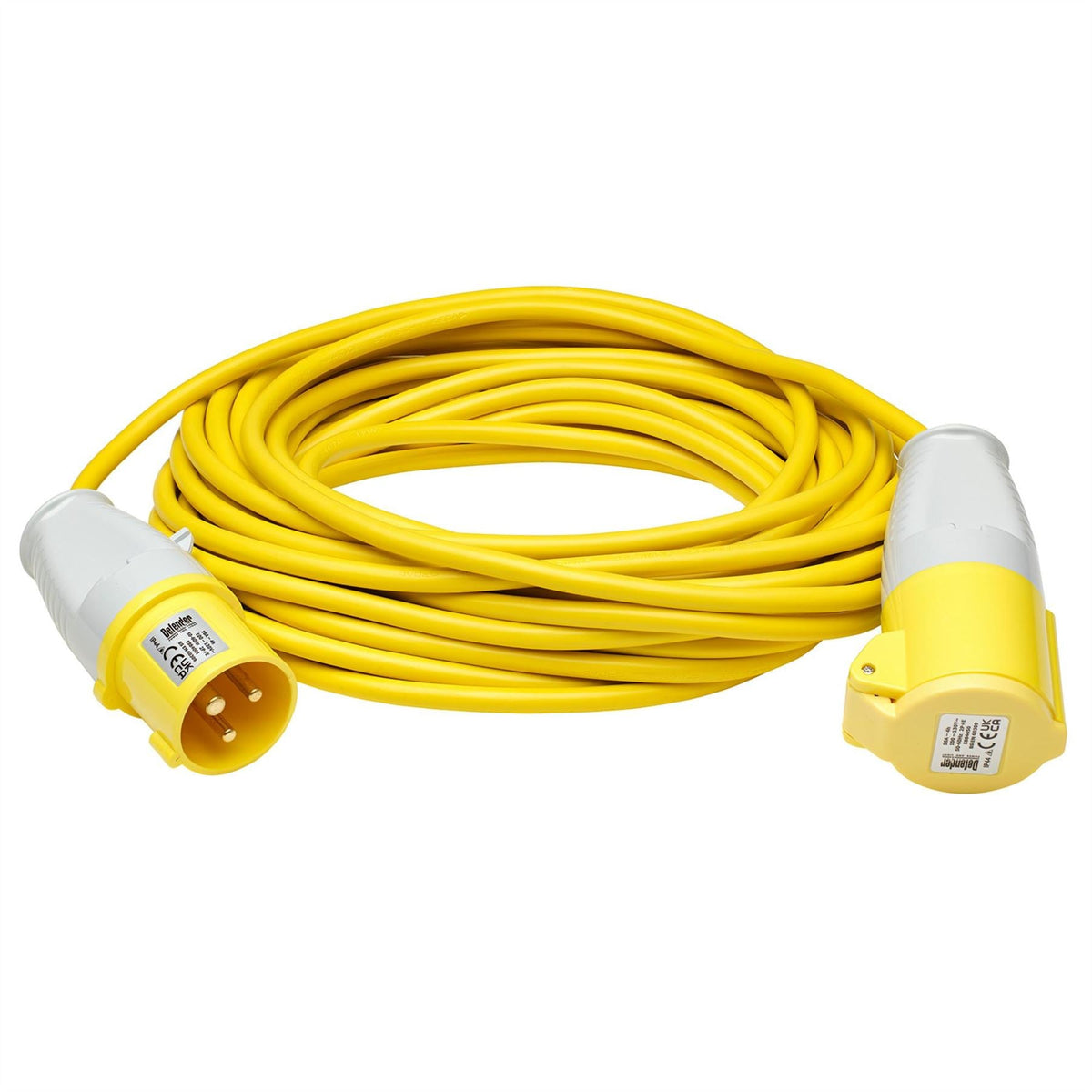 Defender E85111 Extension Lead Yellow 1.5mm² 16A 14m 35813  White Rose Tools