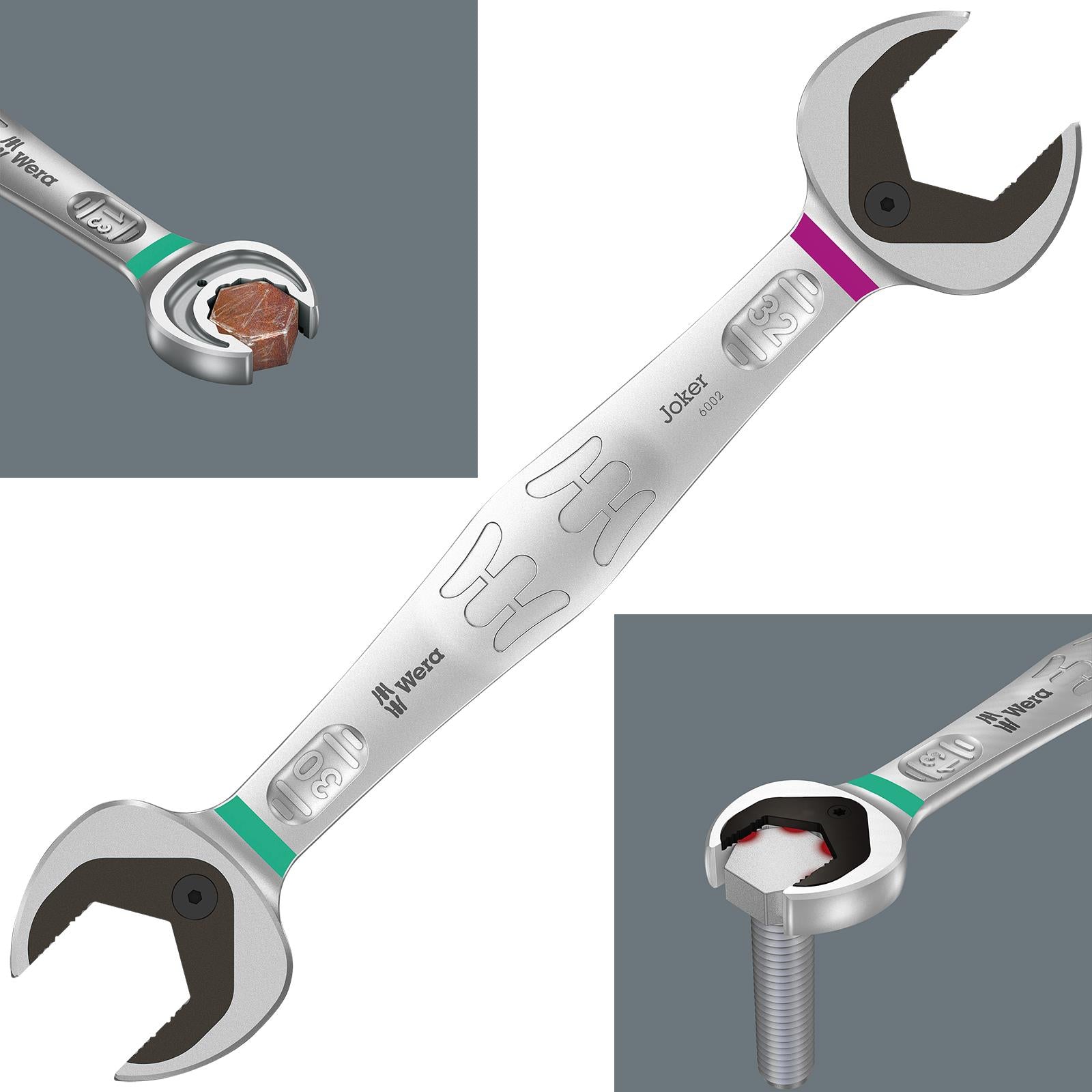 Wera 6002 Joker Double Open Ended Spanner Wrench Metric with Holding Function 