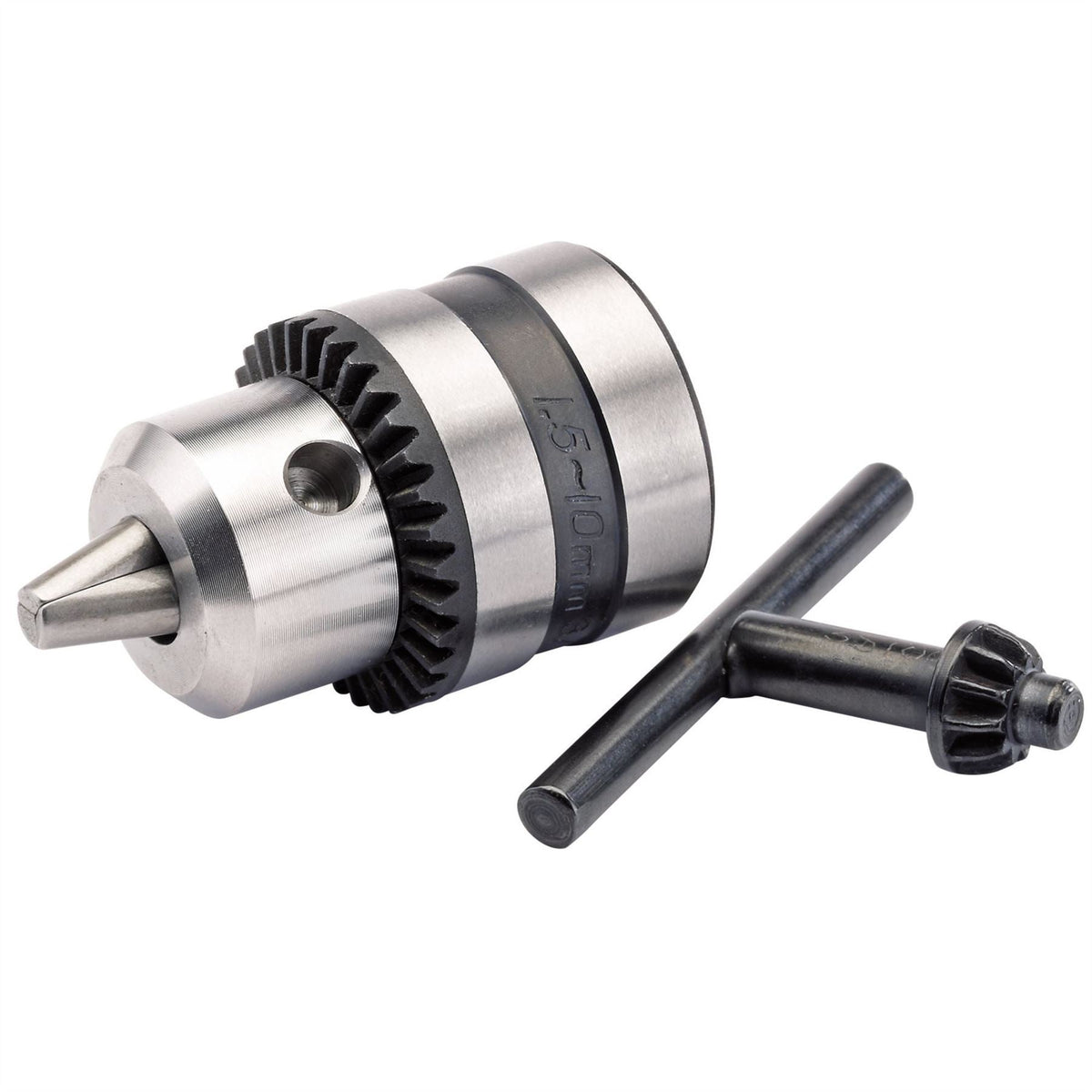 Draper Geared Chuck 3/8" x 24UNF 10mm Capacity 75290  White Rose Tools
