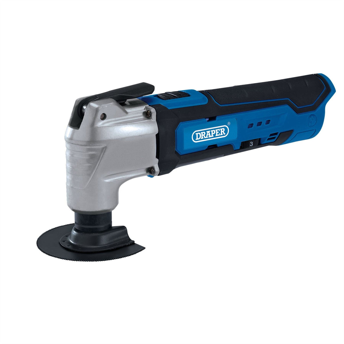 Draper 12V Oscillating Multi-Tool (33 Piece) 1 x Battery 1.5Ah 1 x Fast Charger 19392  White Rose Tools
