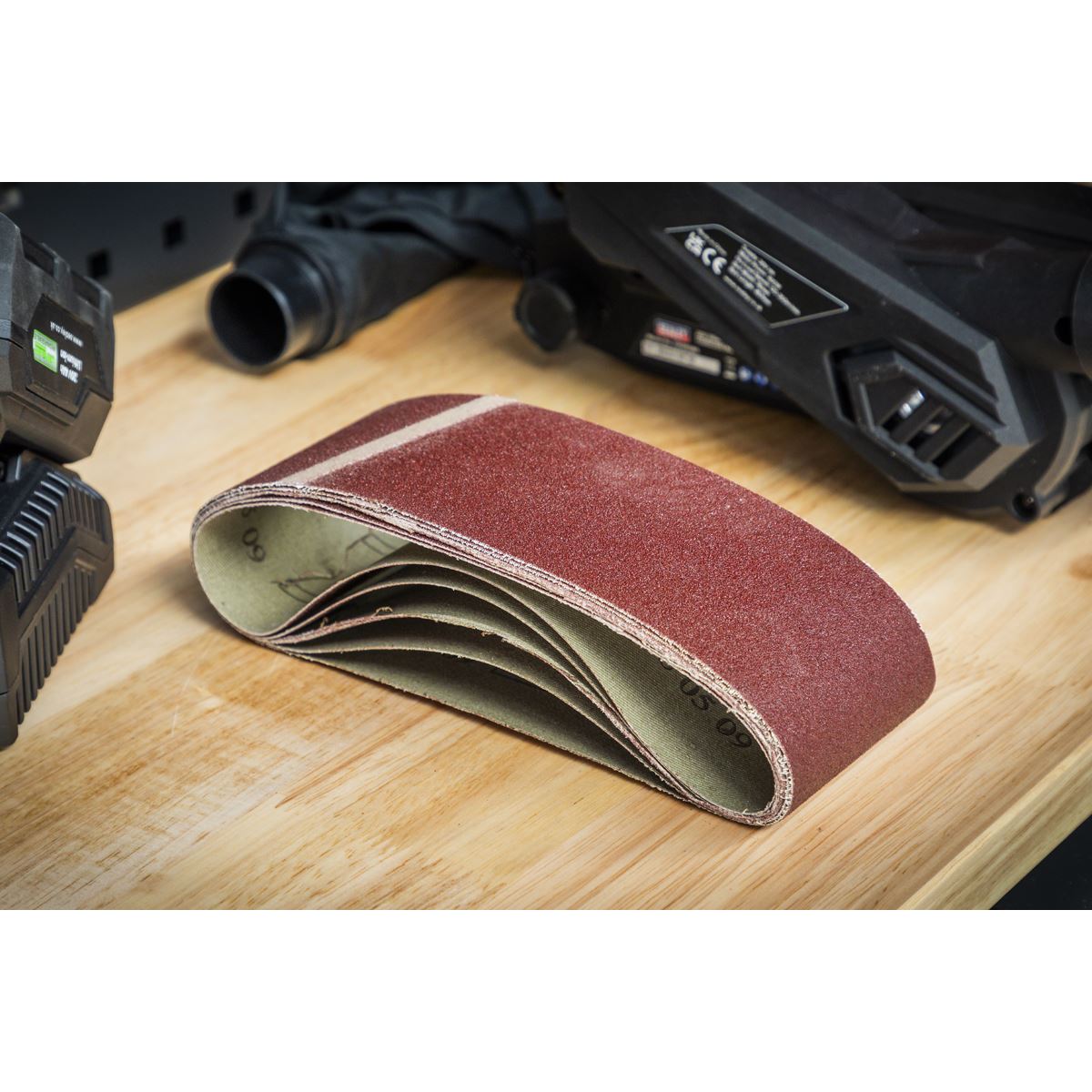Sealey Sanding Belt 76 x 457mm 120Grit Pack of 5