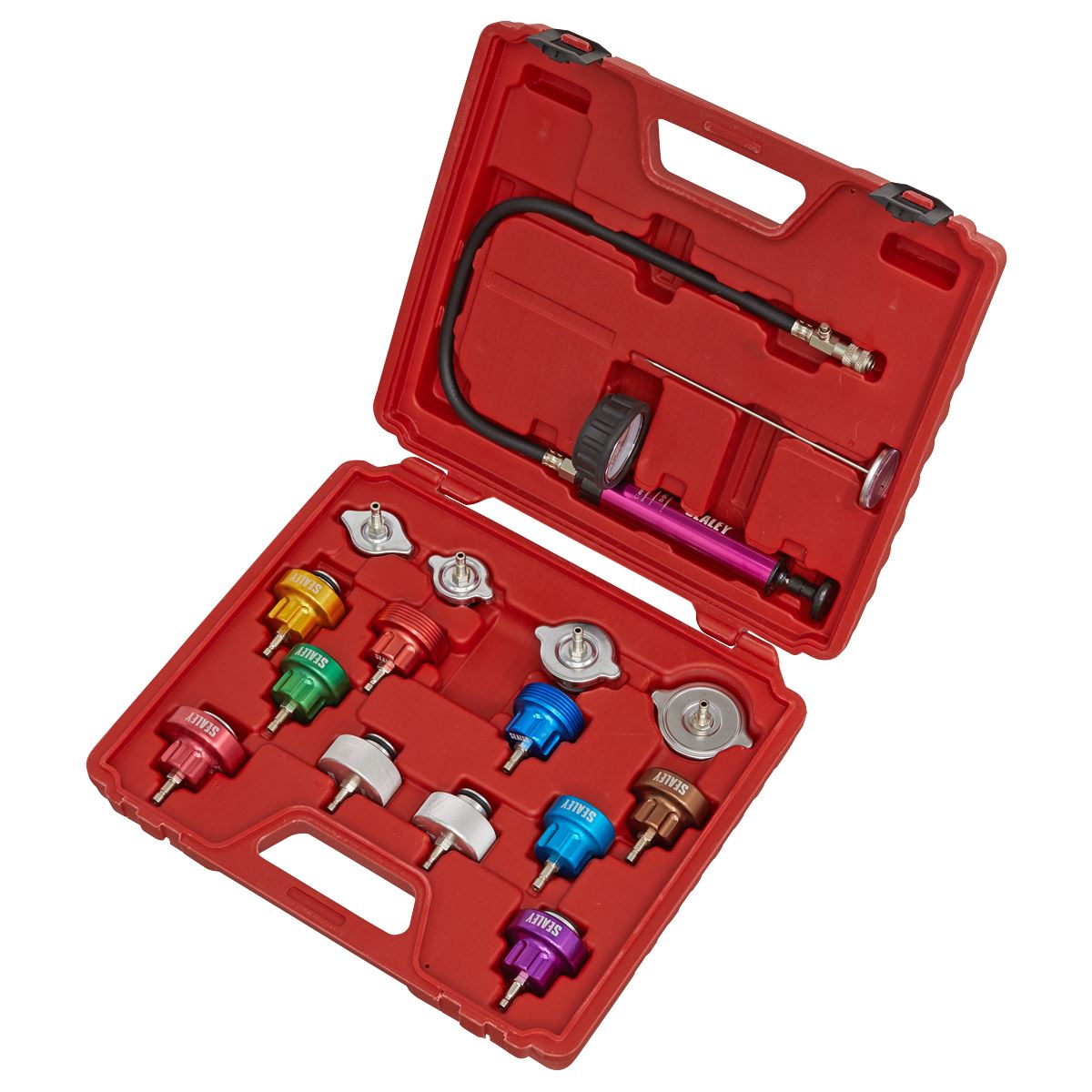 Sealey Cooling System Pressure Test Kit 16pc 