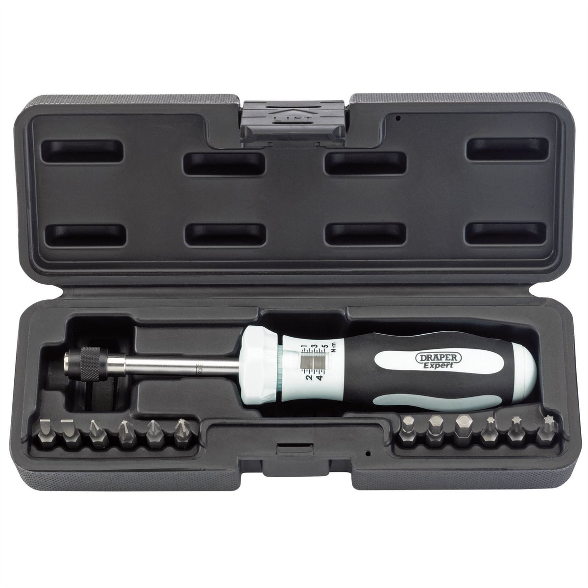 Draper Expert Torque Screwdriver Kit 1-5Nm 75170  White Rose Tools