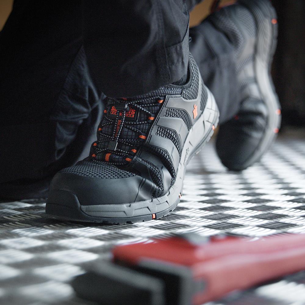 Scruffs Argon Safety Trainers Black - Choose Size