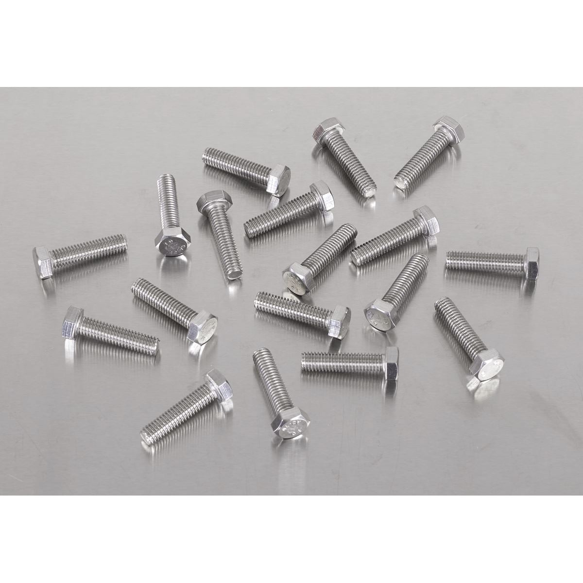 Sealey Stainless Steel Set Screw Din 933 – M6 x 25mm 1.00mm Pitch - Pack of 50