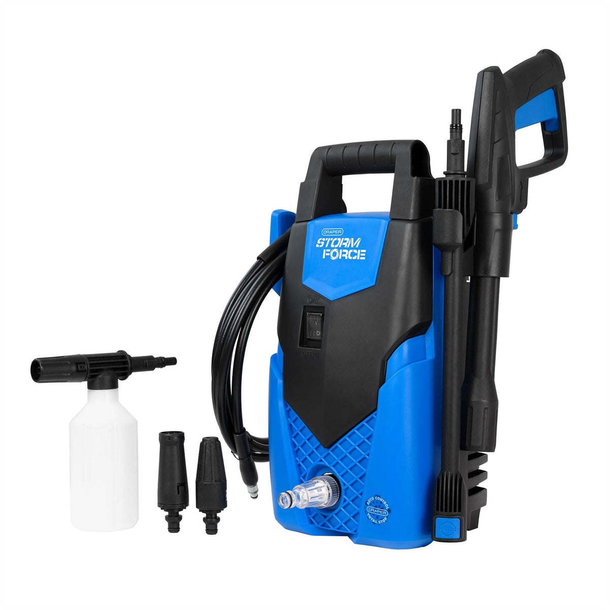 Draper Storm Force 230V Pressure Washer 1400W 105bar 98674  White Rose Tools