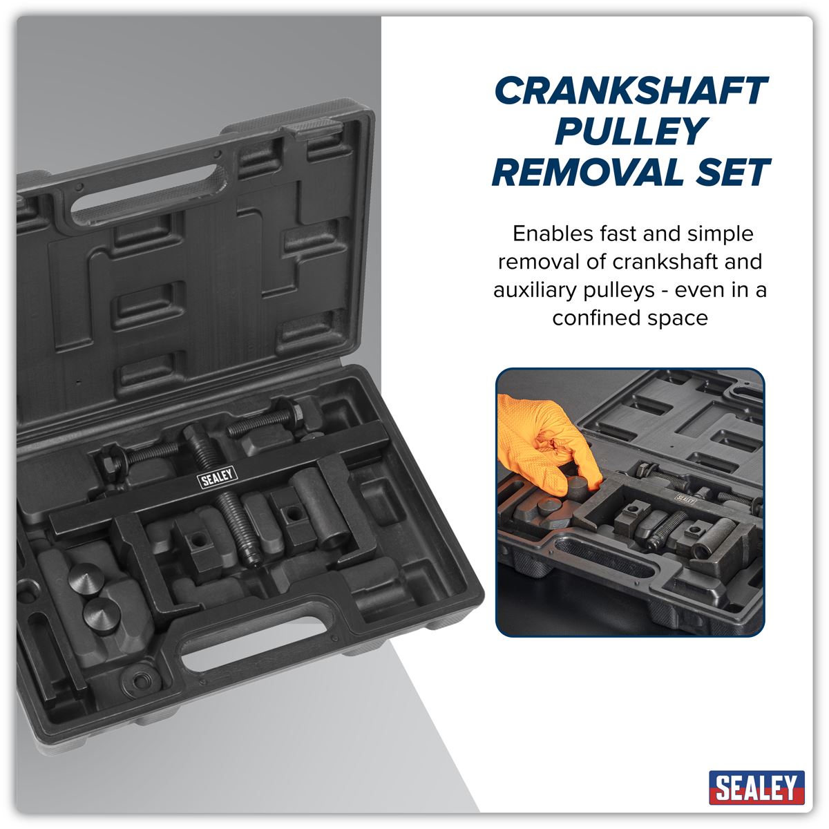 Sealey Crankshaft Pulley Removal Tool Set 12pc