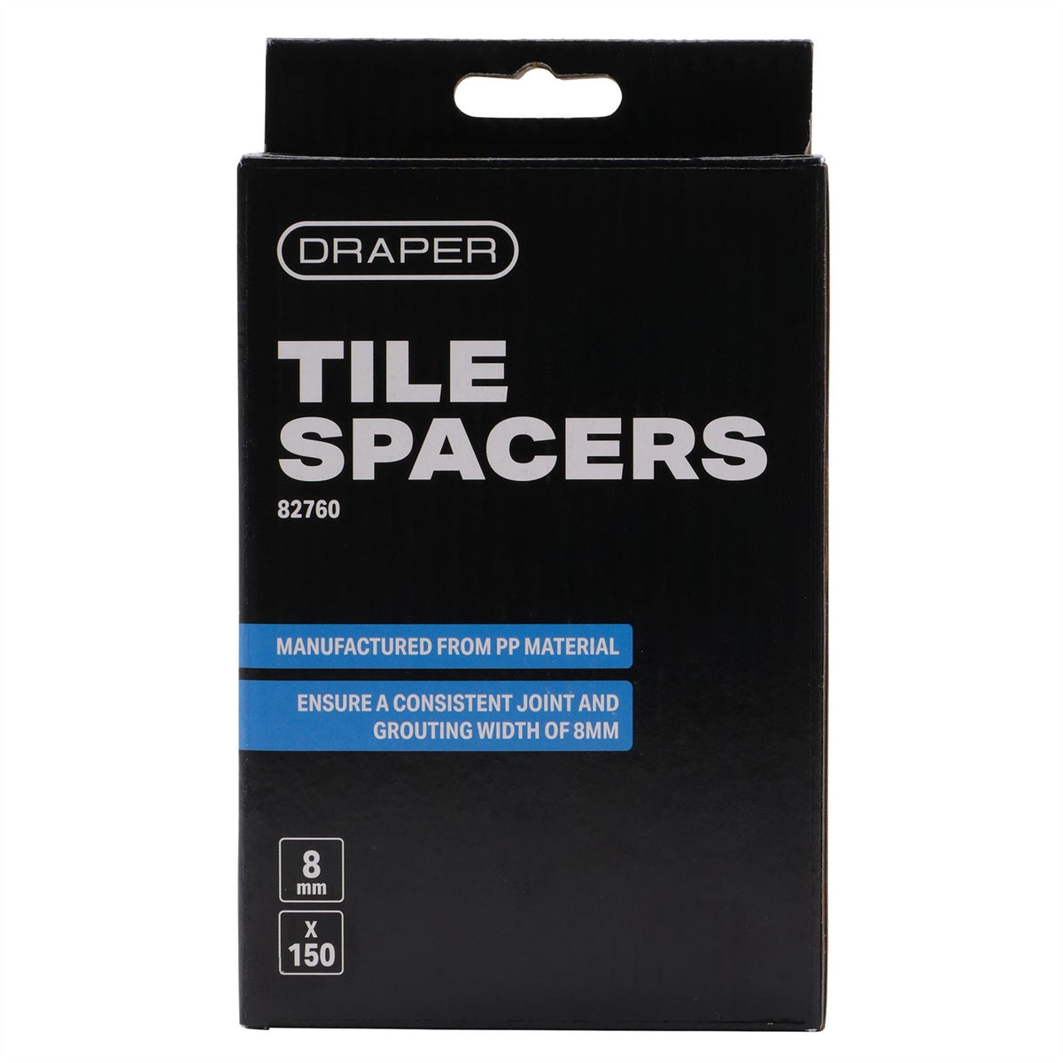 Draper Tile Spacers 8mm (Approx 150) 82760  White Rose Tools