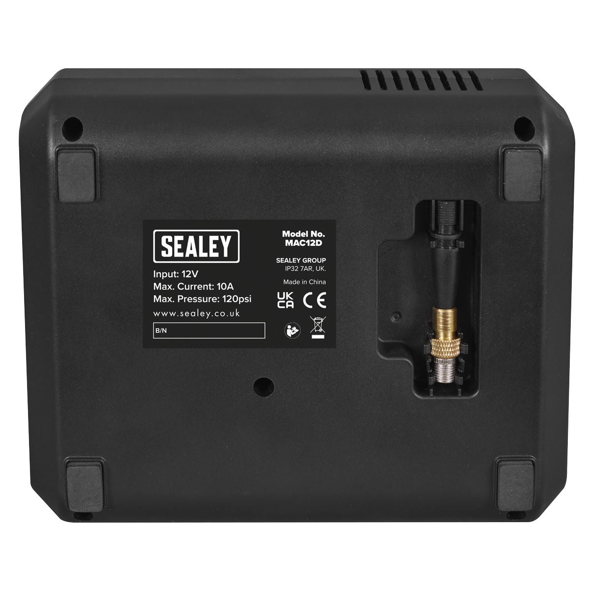 Sealey Tyre Inflator with Worklight 12V  White Rose Tools
