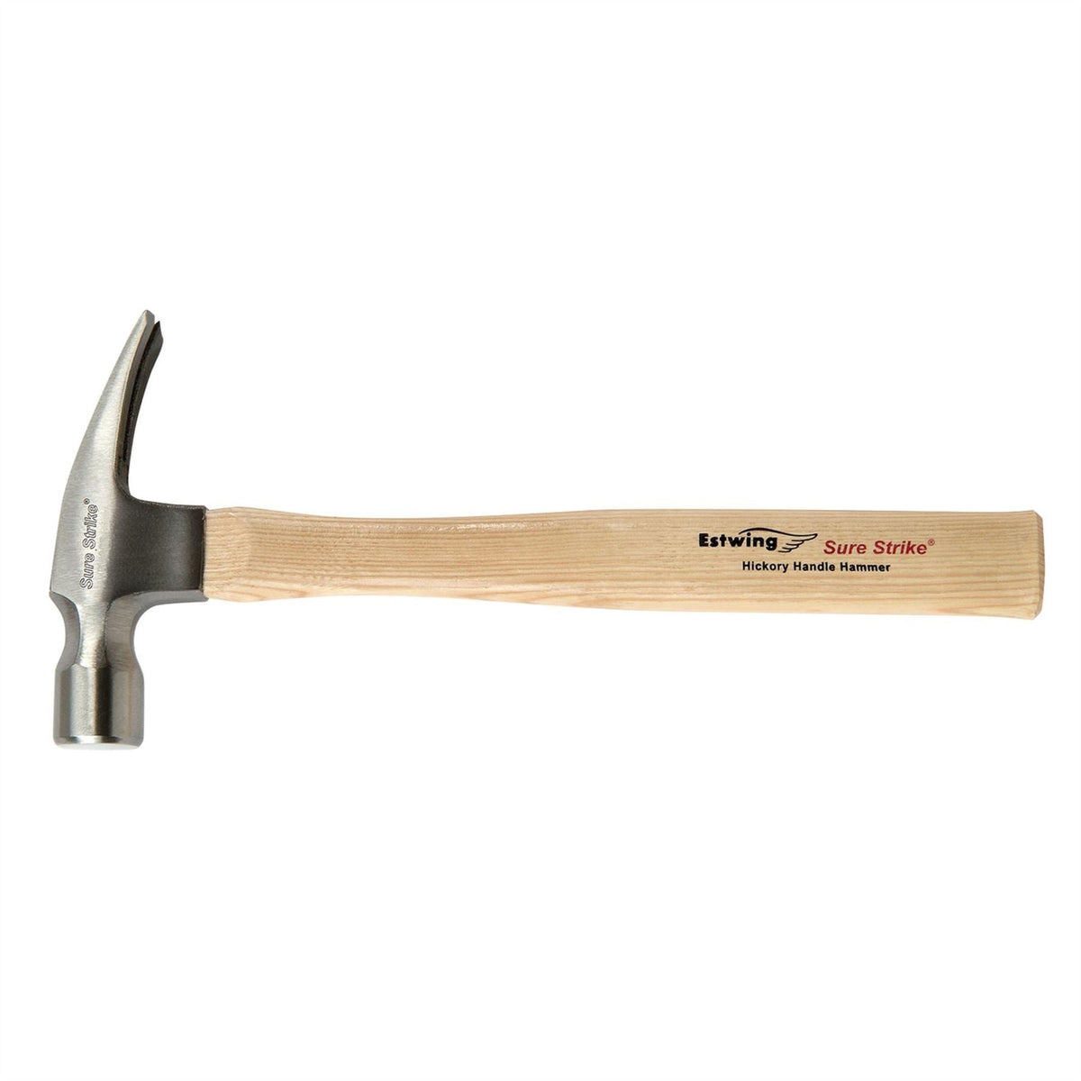 Estwing EMRW16S Sure Strike Straight Claw Hammer with Hickory Handle 16oz/448g 24086  White Rose Tools