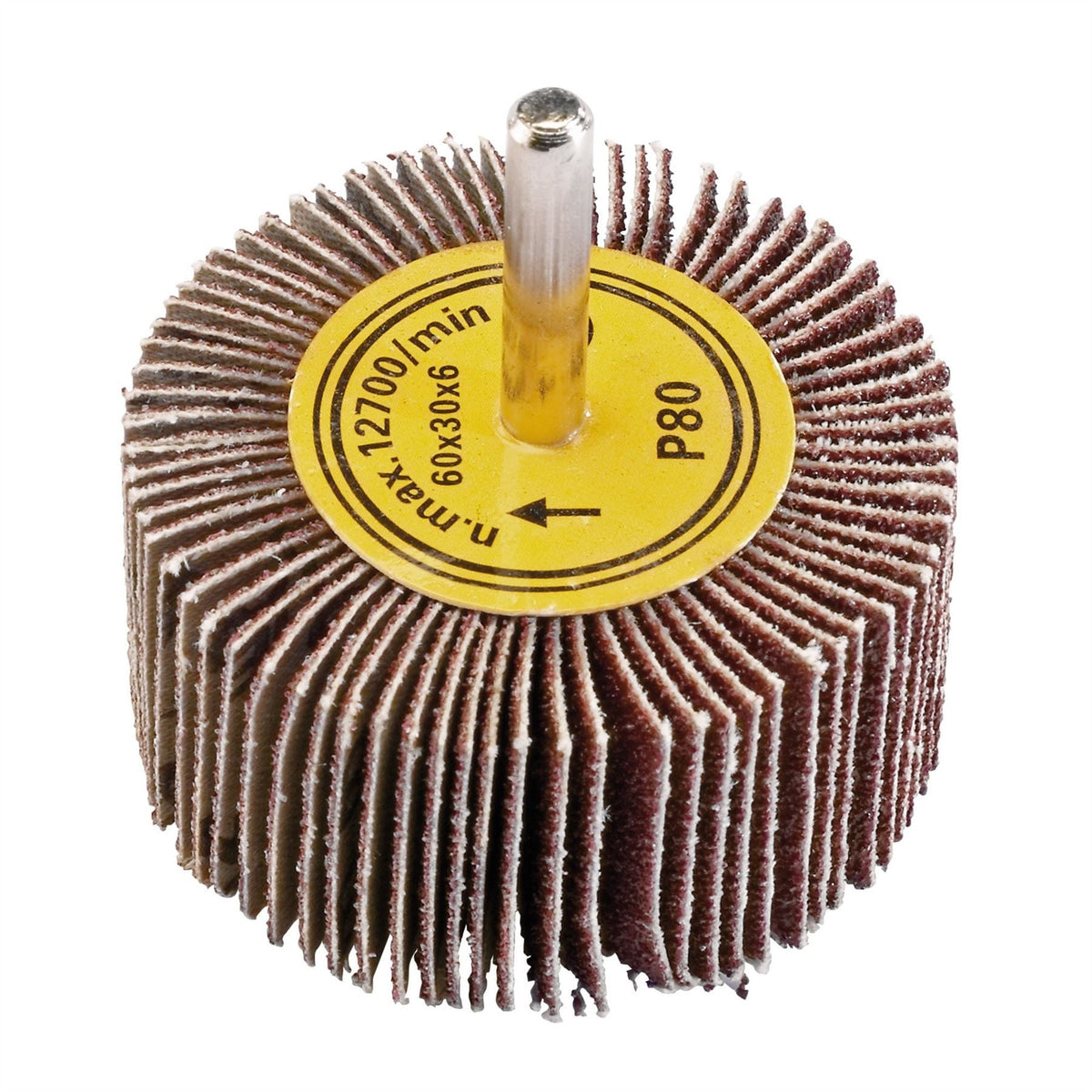 Draper Abrasive Flap Wheel 60 x 30mm 80 Grit 71919  White Rose Tools