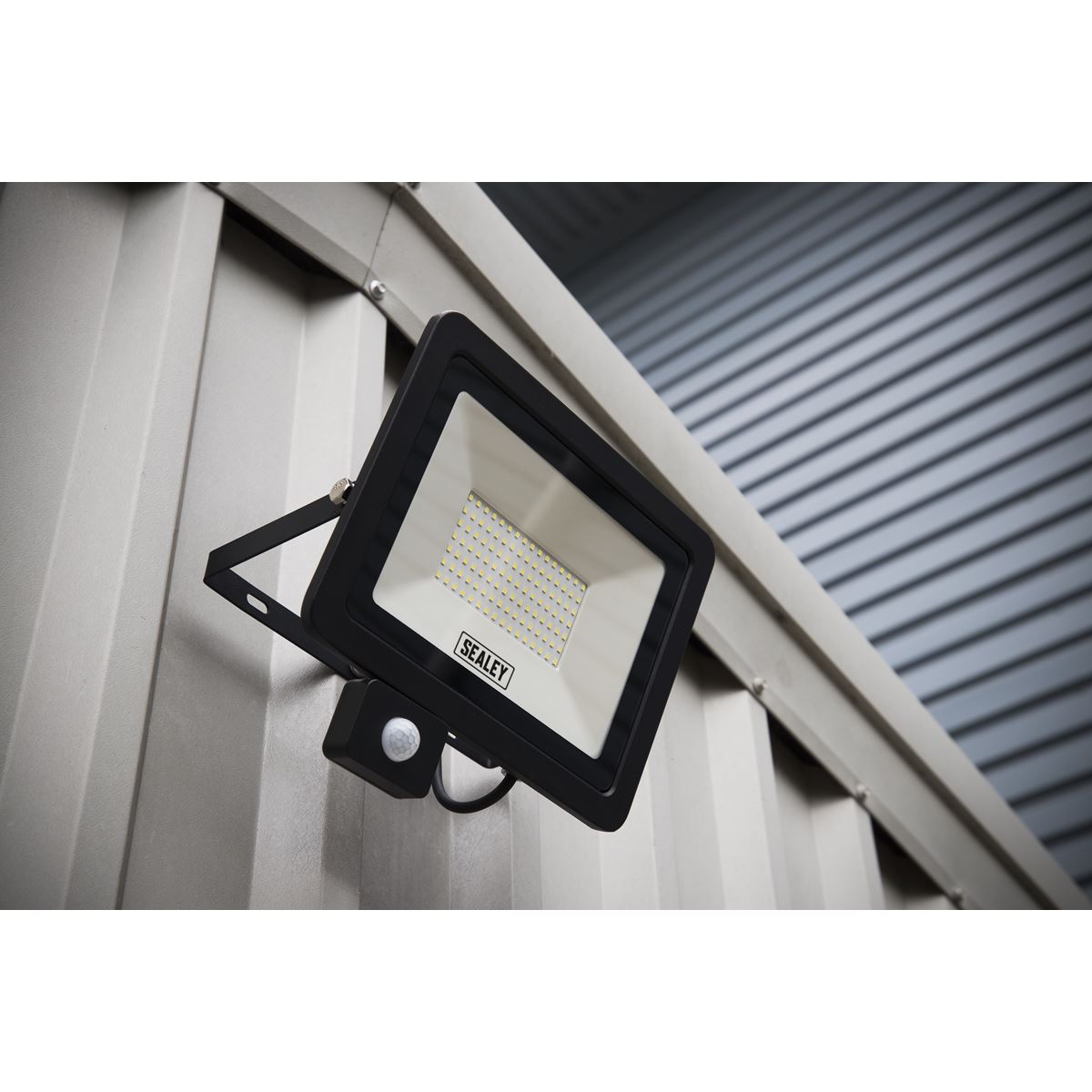 Sealey Extra-Slim Floodlight with PIR Sensor 100W SMD LED 