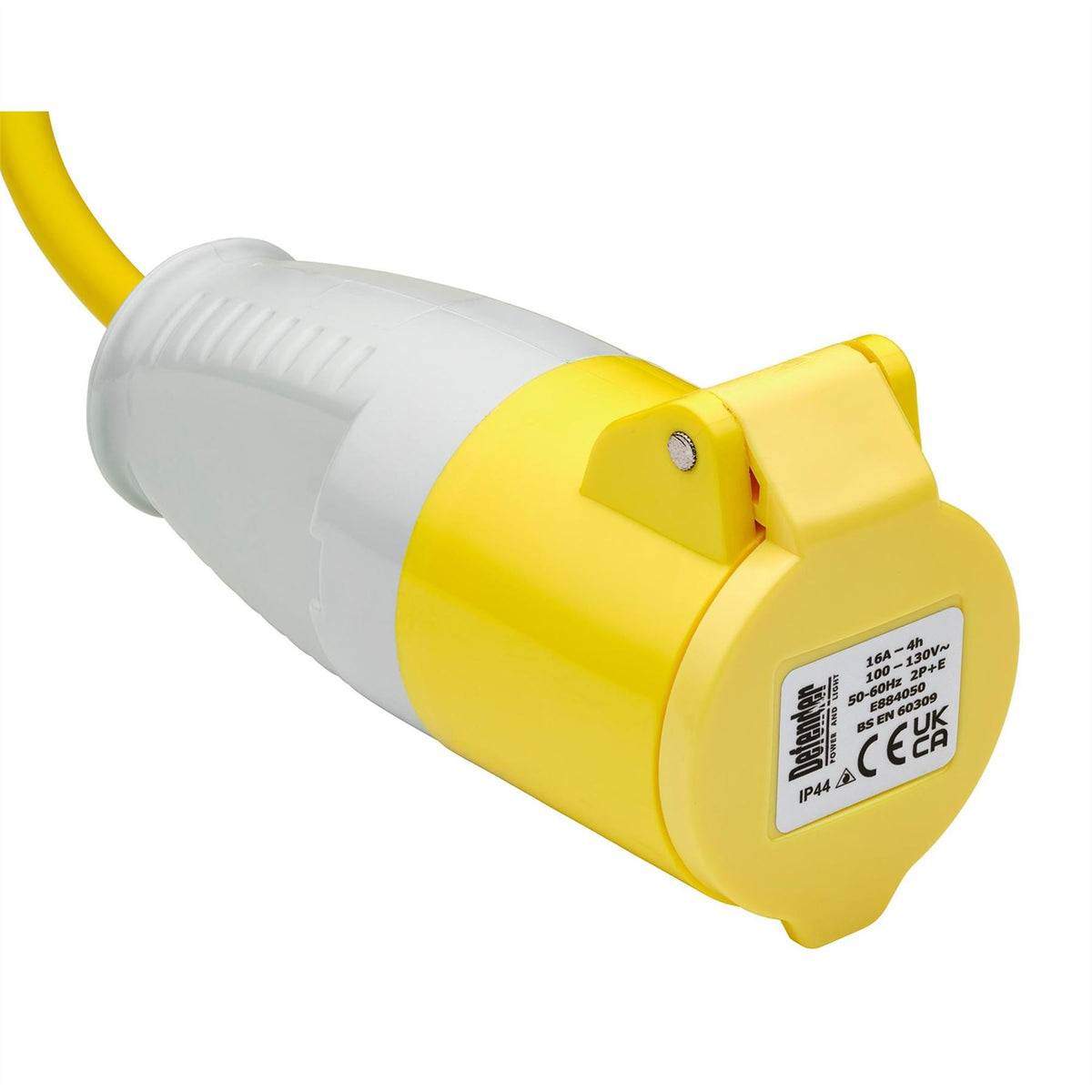 Defender E85118 110V Extension Lead Yellow 1.5mm² 16A 10m 35073  White Rose Tools