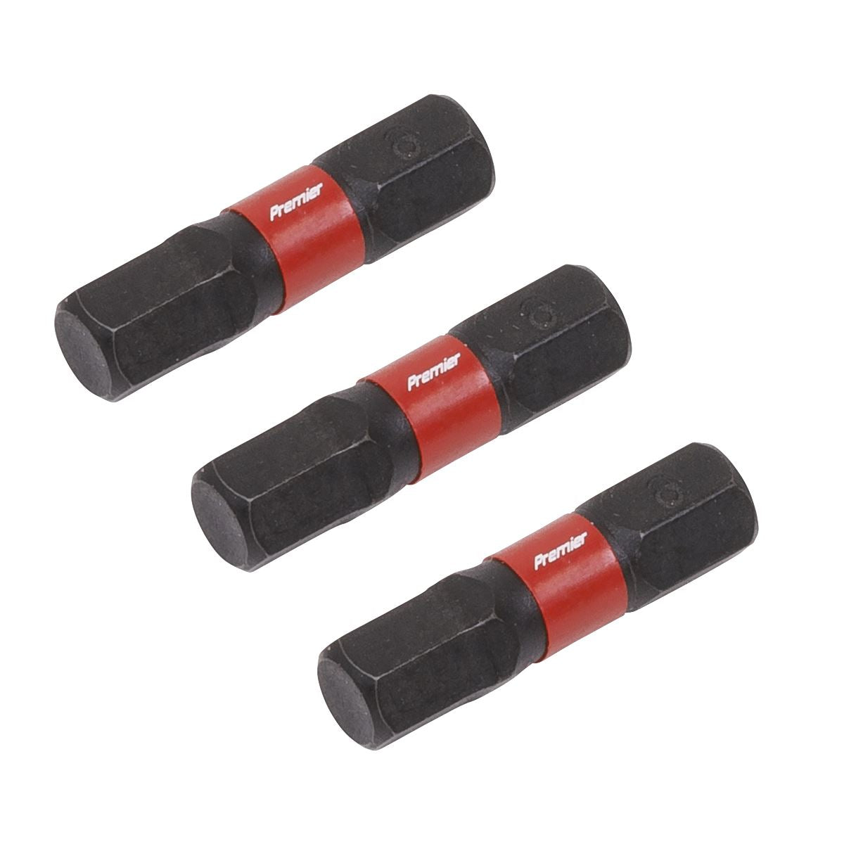 Sealey Premier Hex 6mm Impact Power Tool Bits 25mm - 3pc 