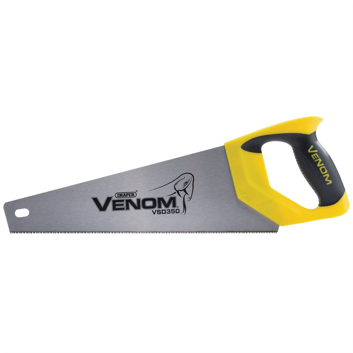 Draper Venom® Second Fix Double Ground Tool Box Saw 350mm 11tpi/12ppi 80874  White Rose Tools