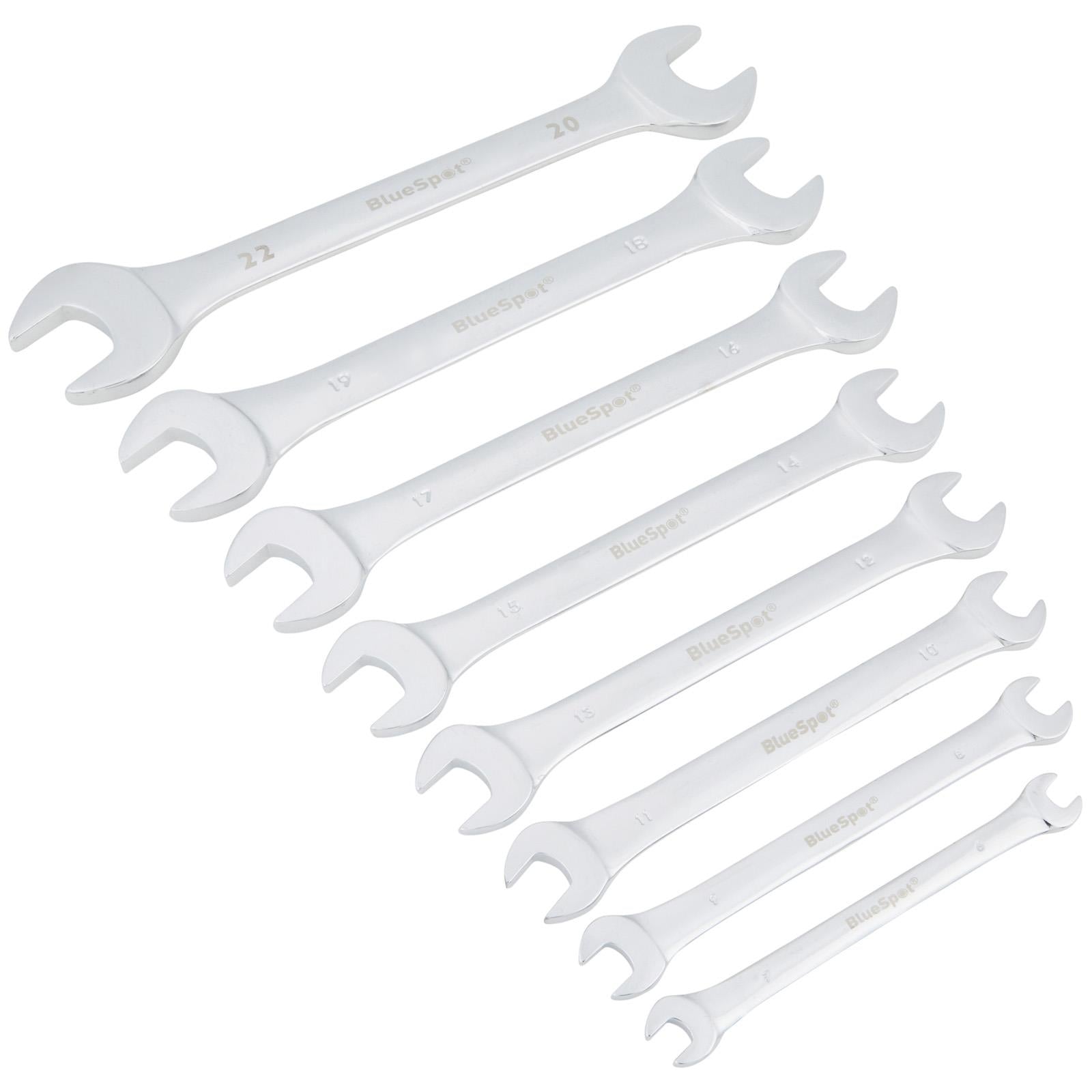 BlueSpot Double Open Ended Spanner Set Metric 6-22mm 8 Piece