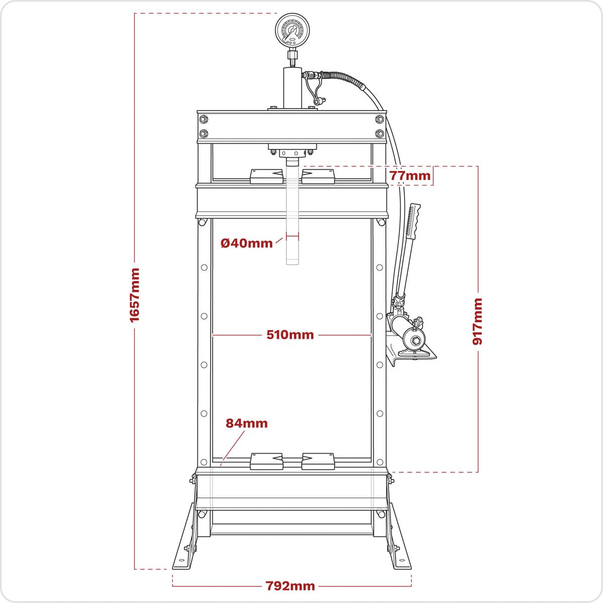 Sealey Hydraulic Floor Type Press 10 Tonne