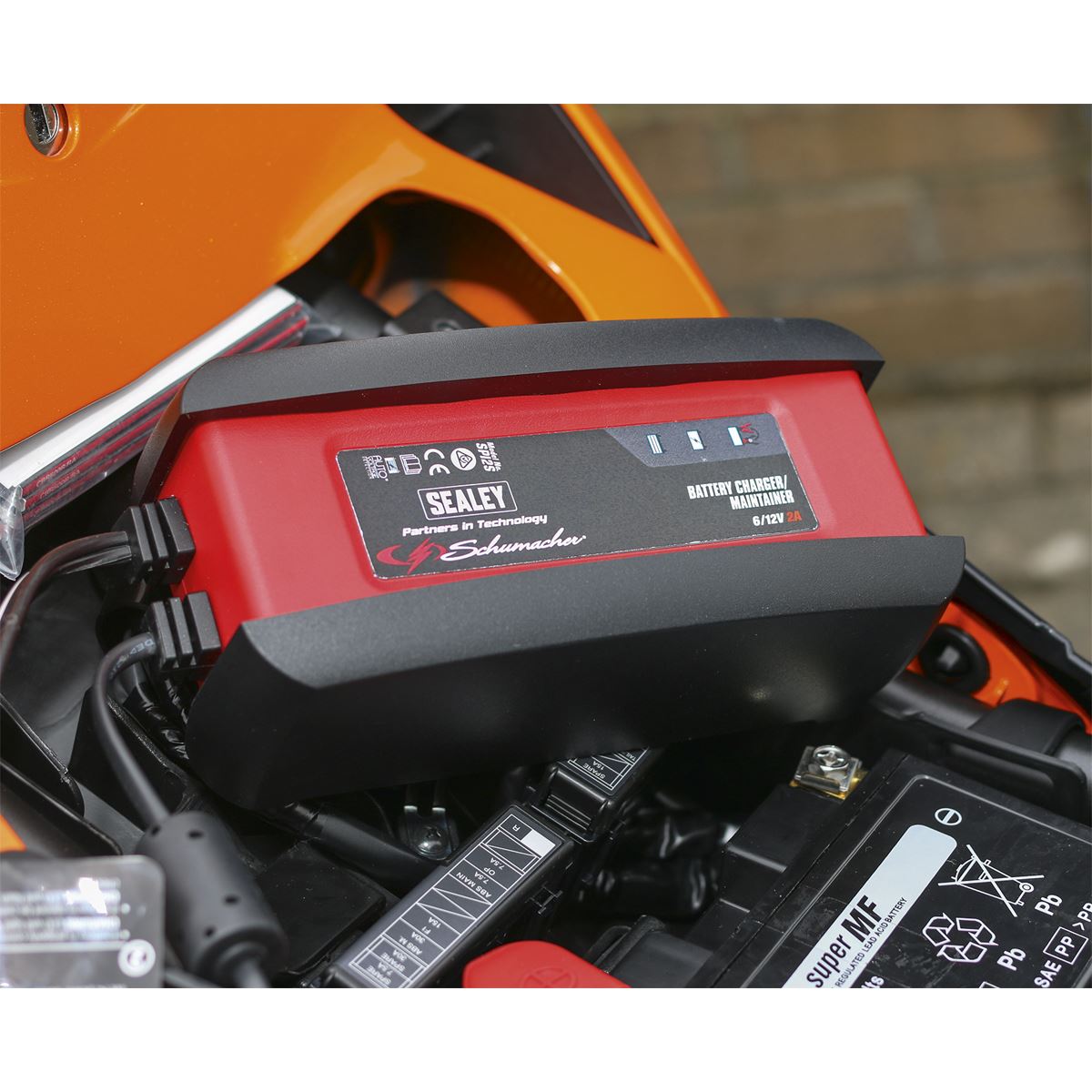 Sealey Schumacher Schumacher® Intelligent Speed Charge Battery Charger/Maintainer 2Amp 6/12V 