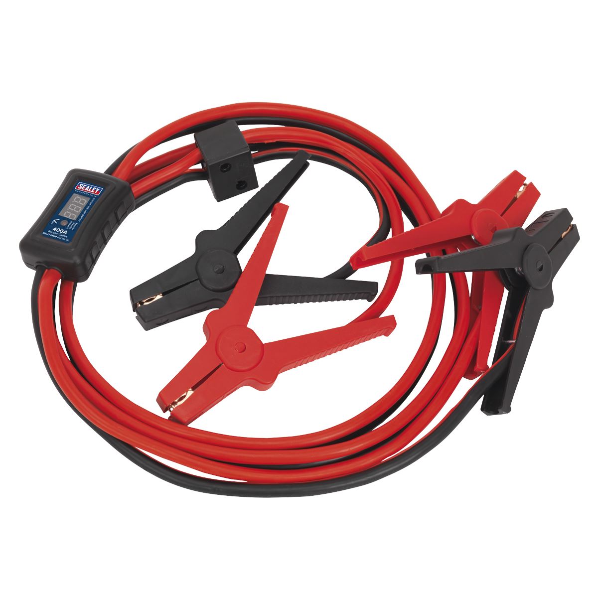 Sealey 16mm x 3m Booster Cables CCA 400A with Electronics Protection Case LED 