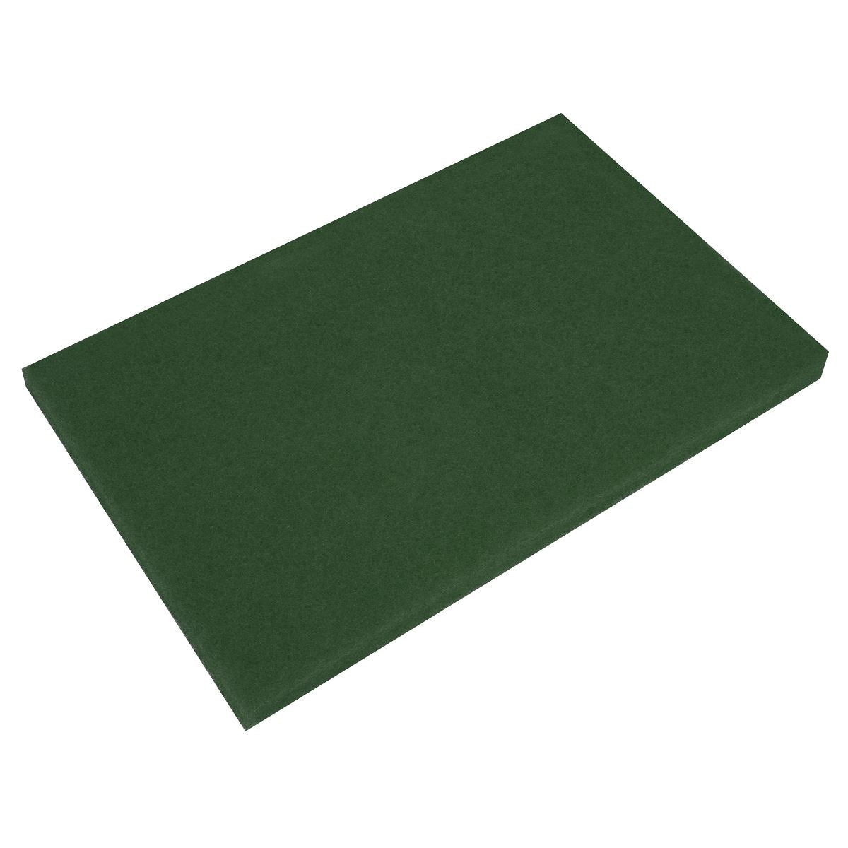 Worksafe by Sealey Green Scrubber Pads 12 x 18 x 1" - Pack of 5