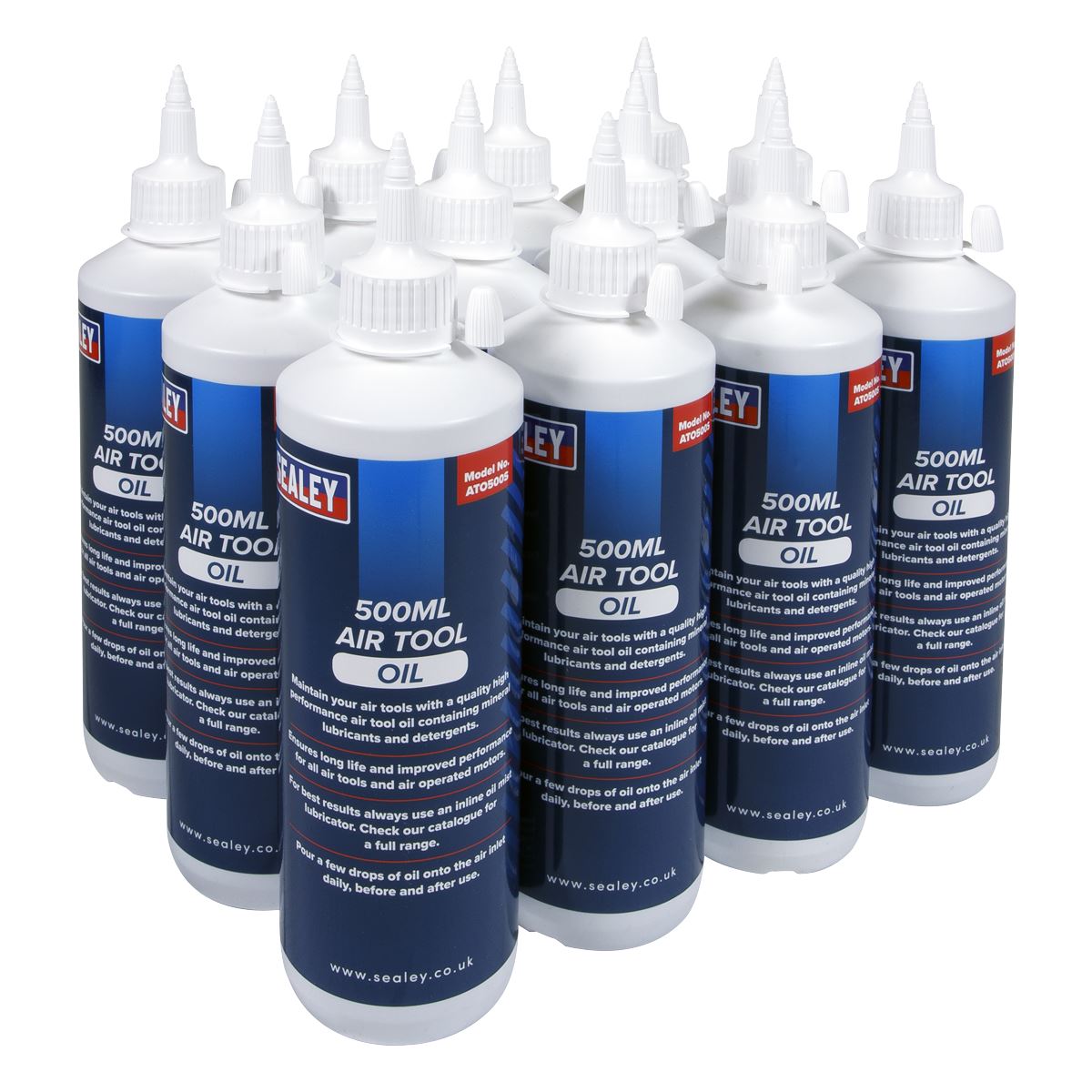 Sealey Air Tool Oil 500ml Pack of 12 