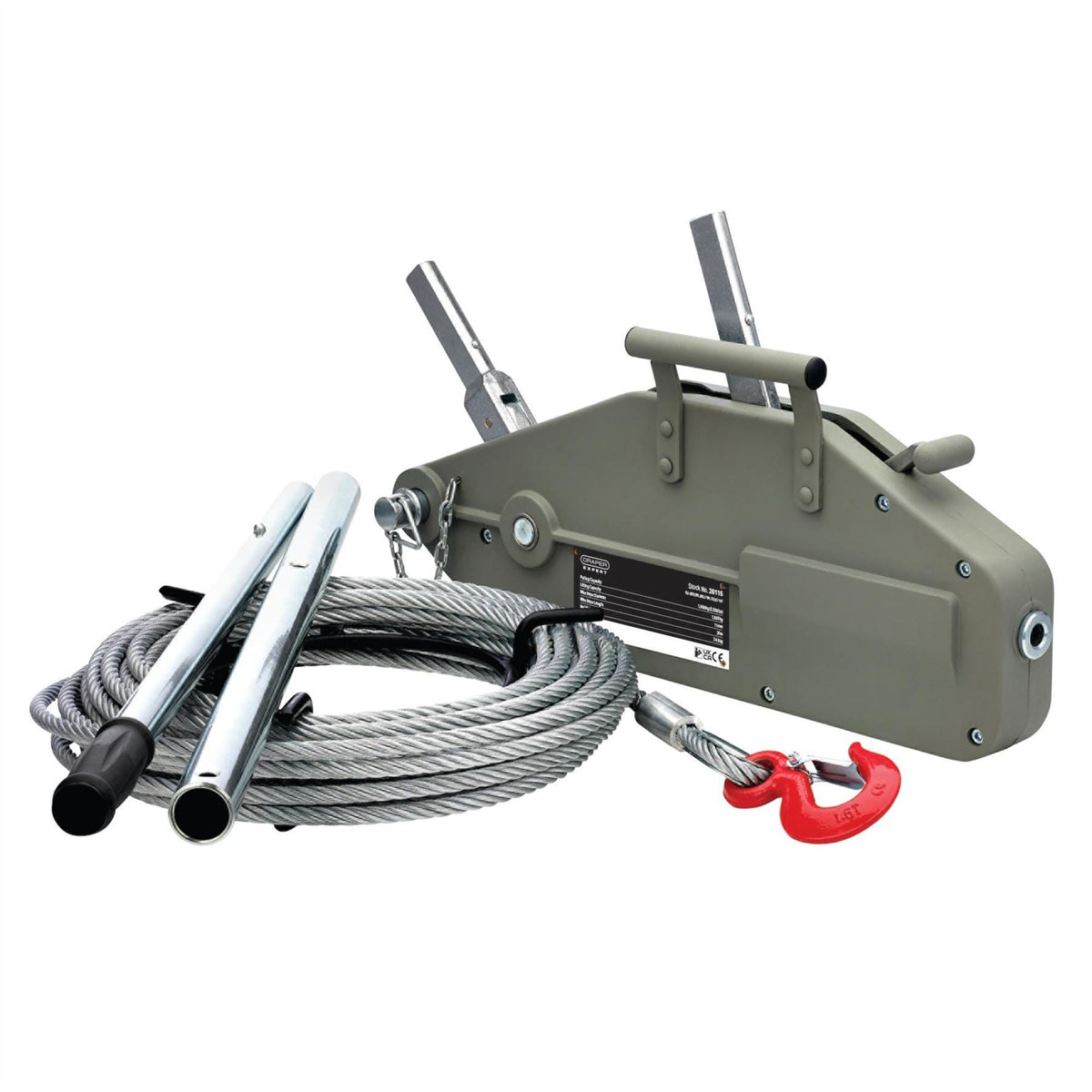 Draper Expert Wire Rope Puller 1600kg 20115  White Rose Tools
