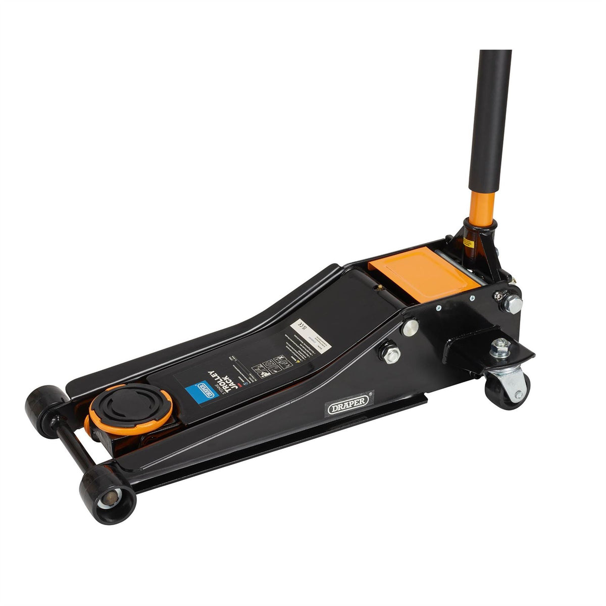 Draper Trolley Jack 3 Tonne Orange 28494  White Rose Tools