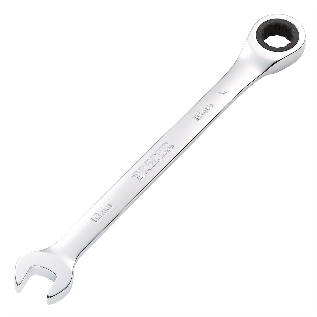 Draper Metric Ratcheting Combination Spanner 10mm 31007  White Rose Tools