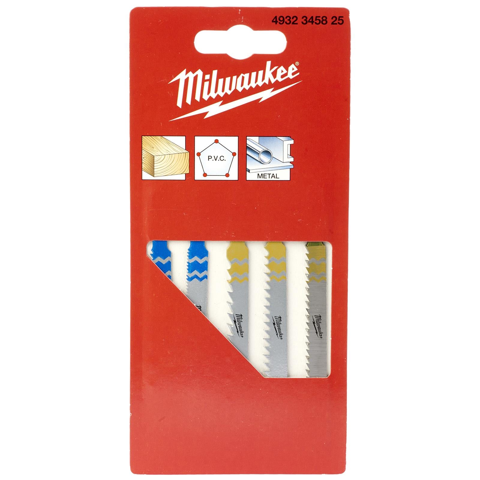 Milwaukee Jigsaw Blade Set T Shank 5 Piece for Wood and Metal 