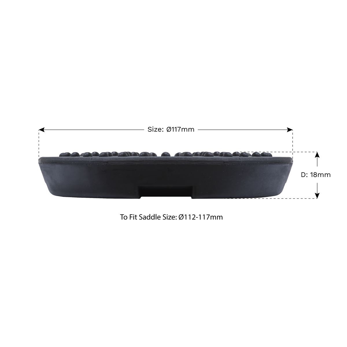 Sealey Safety Rubber Trolley Jack Pad Type B To Fit 112-117mm Saddle