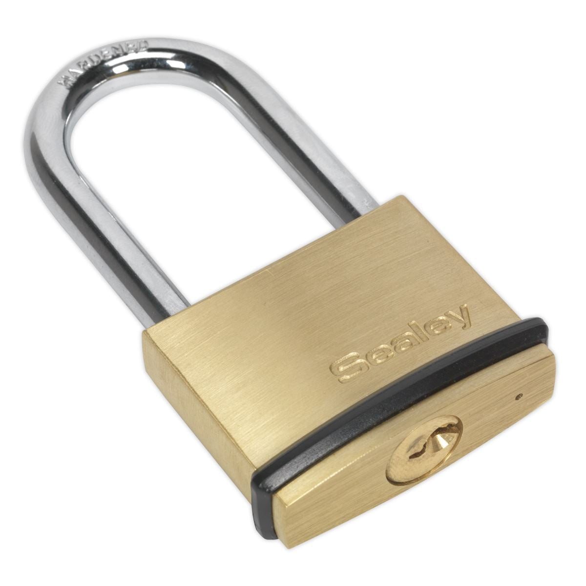 Sealey Brass Body Padlock Long Shackle 50mm 
