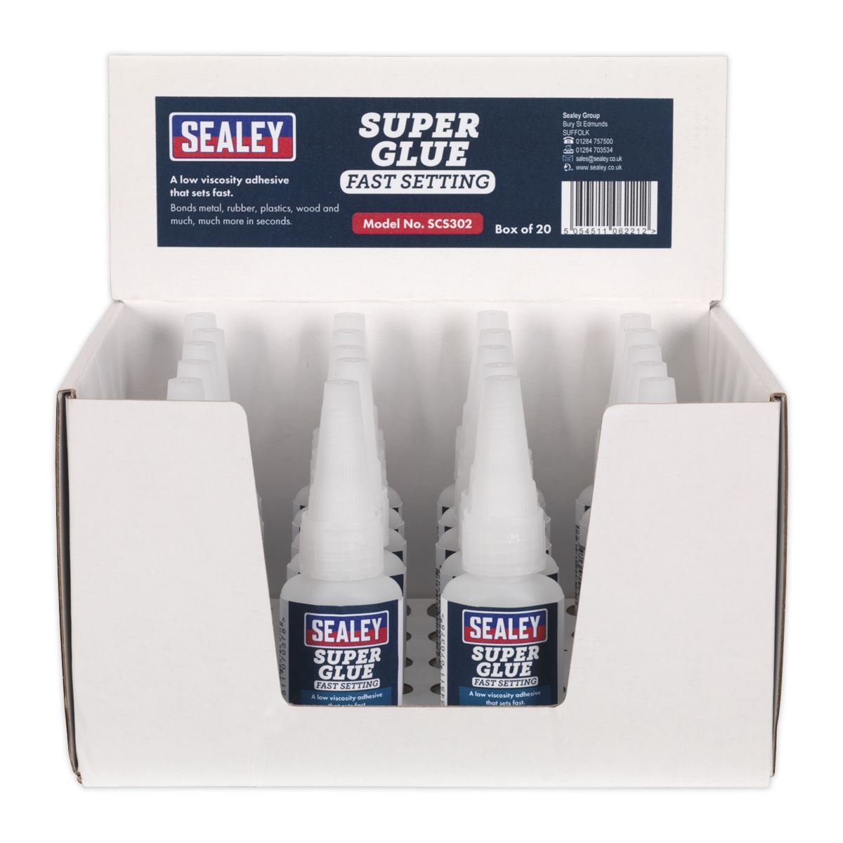 Sealey Super Glue Fast Setting 20g Pack of 20 