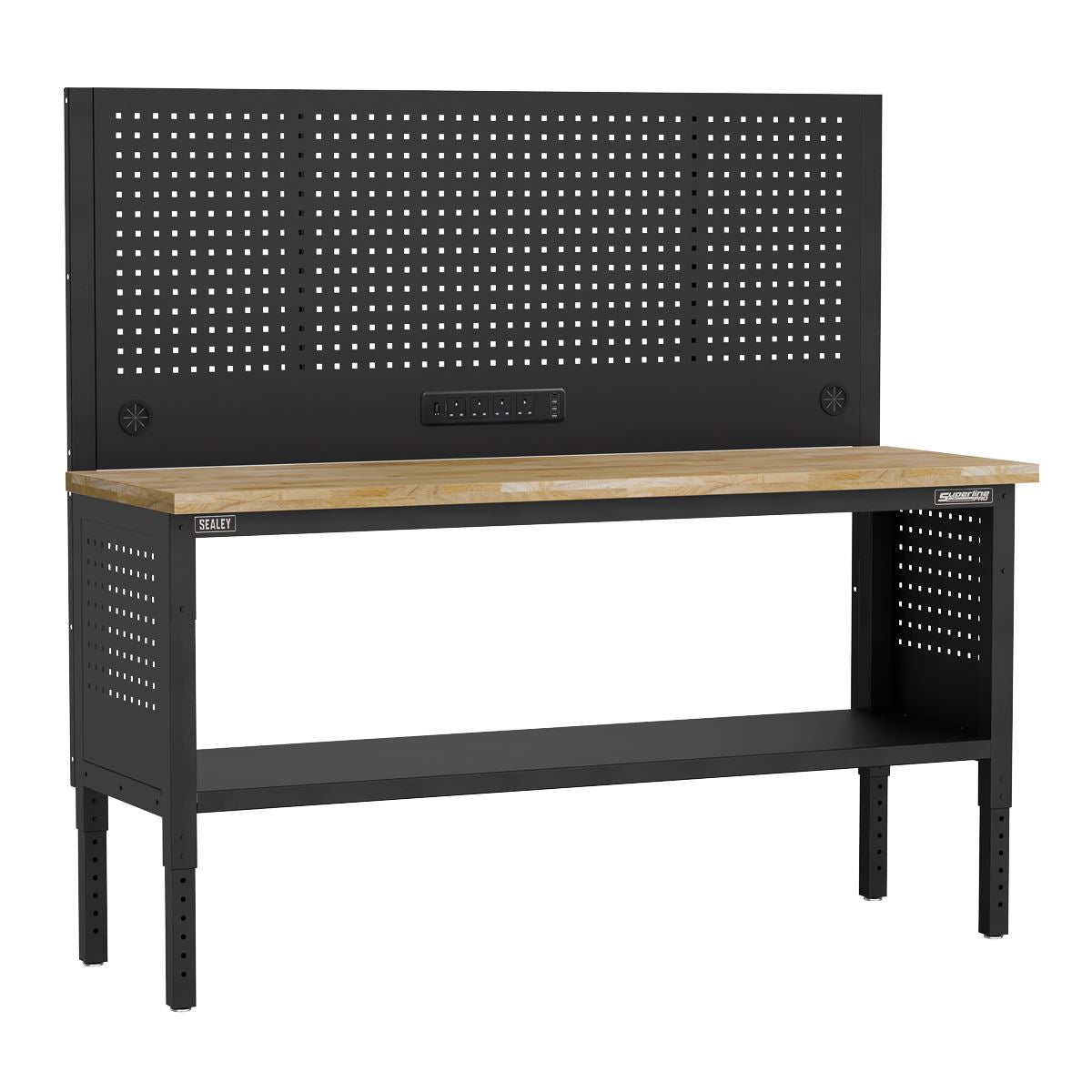 Sealey Superline Pro Superline PRO® Modular Workbench with Pegboard Back Panel Wooden Worktop 1830mm