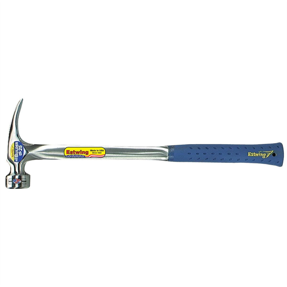 Estwing E3/25S BIG BLUE Smooth Face Straight Framing Hammer 25oz/700g 18" 23569  White Rose Tools