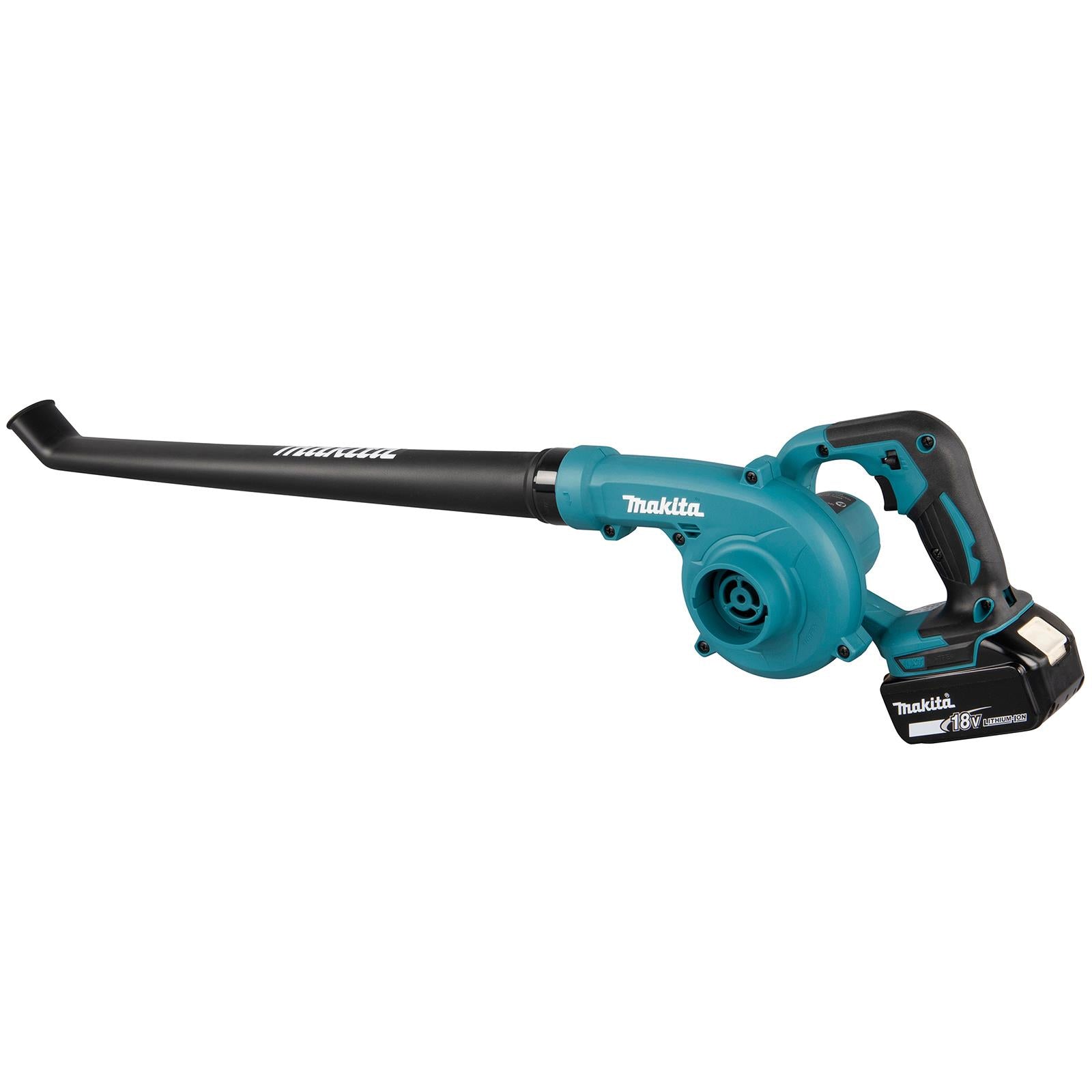 Makita Leaf Blower Kit 18V LXT 5Ah Battery and Charger Cordless 2.5N Long Tube Garden Grass Clippings Construction DUB186RT