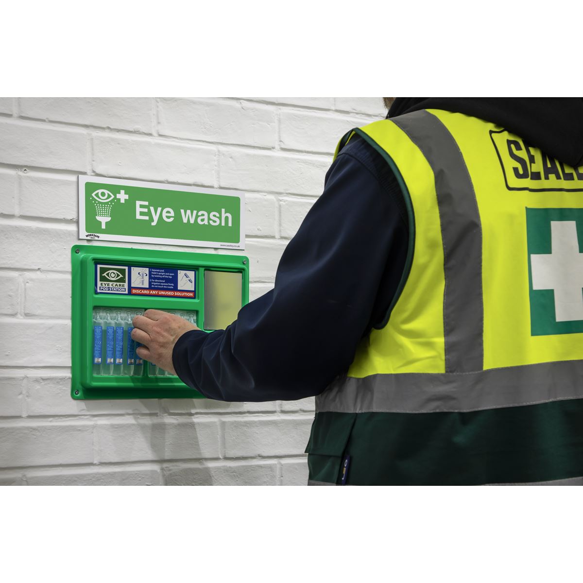 Worksafe by Sealey Safe Conditions Safety Sign - Eye Wash - Rigid Plastic