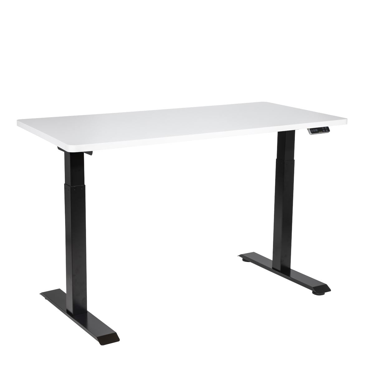 Dellonda White Electric Height Adjustable Standing Desk, 1400 x 700mm Dual Motor 100kg