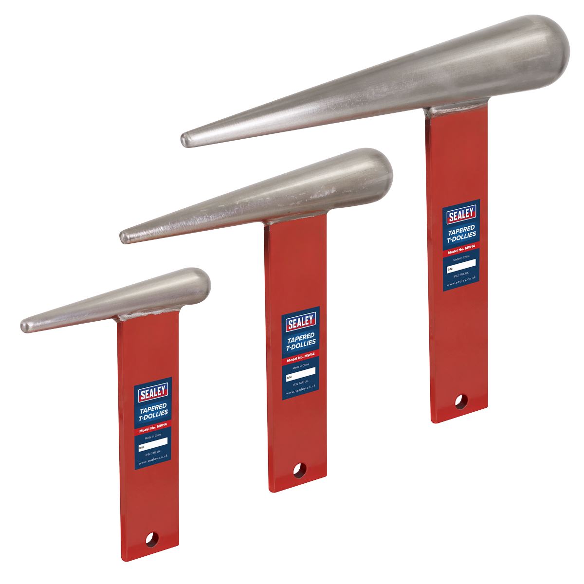 Sealey Tapered T-Dollies for Sheet Metal Forming