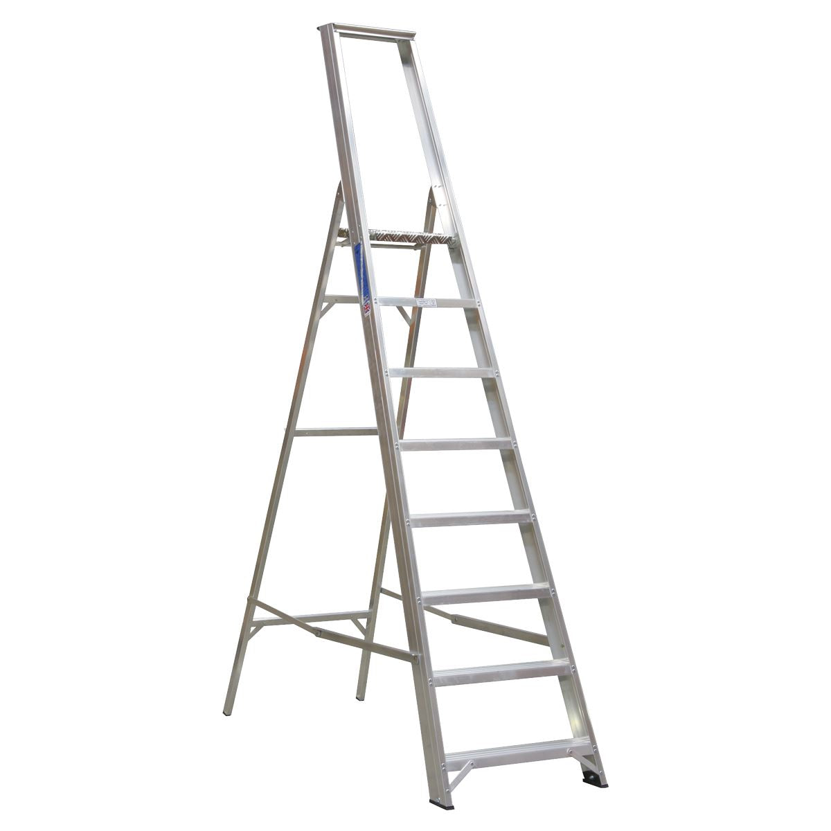 Sealey Aluminium Step Ladder 8-Tread Industrial BS EN 131 