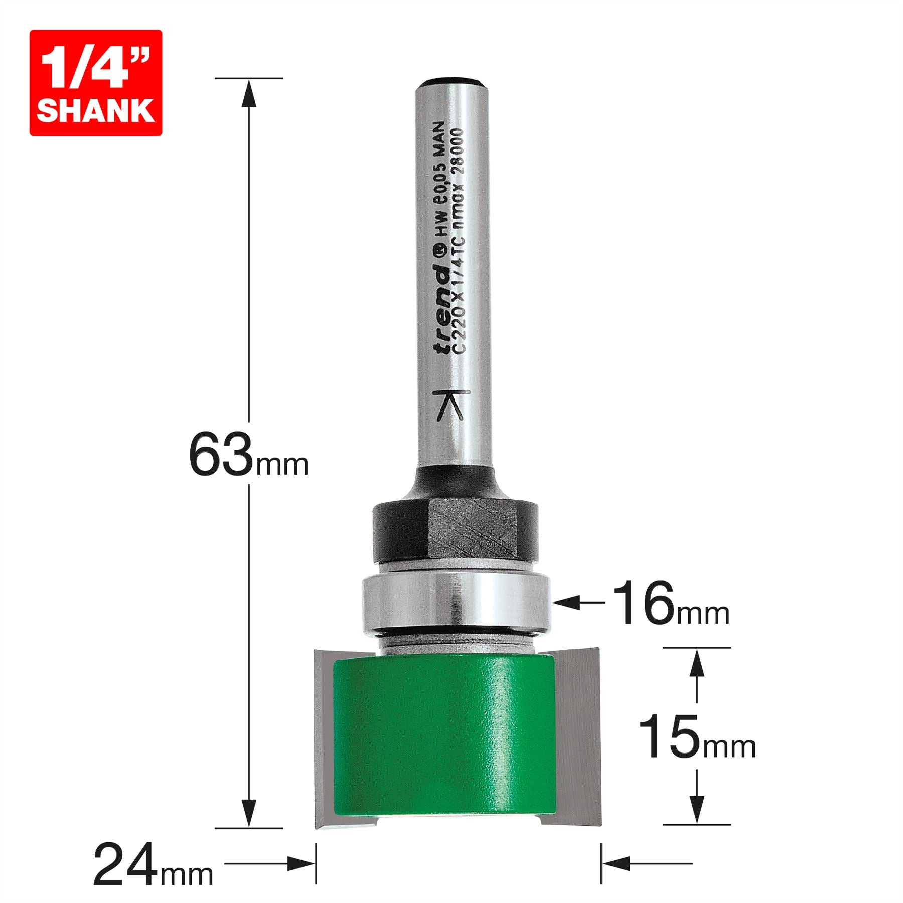 Trend Intumescent Cutter 15mm X 24mm  C220X1/4TC 
